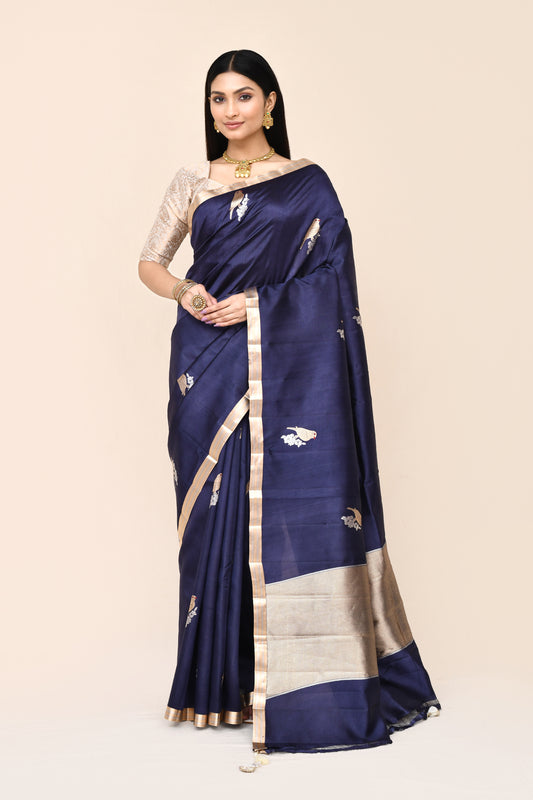 "SILK BANARAS 065" Pure Katan Silk Saree
