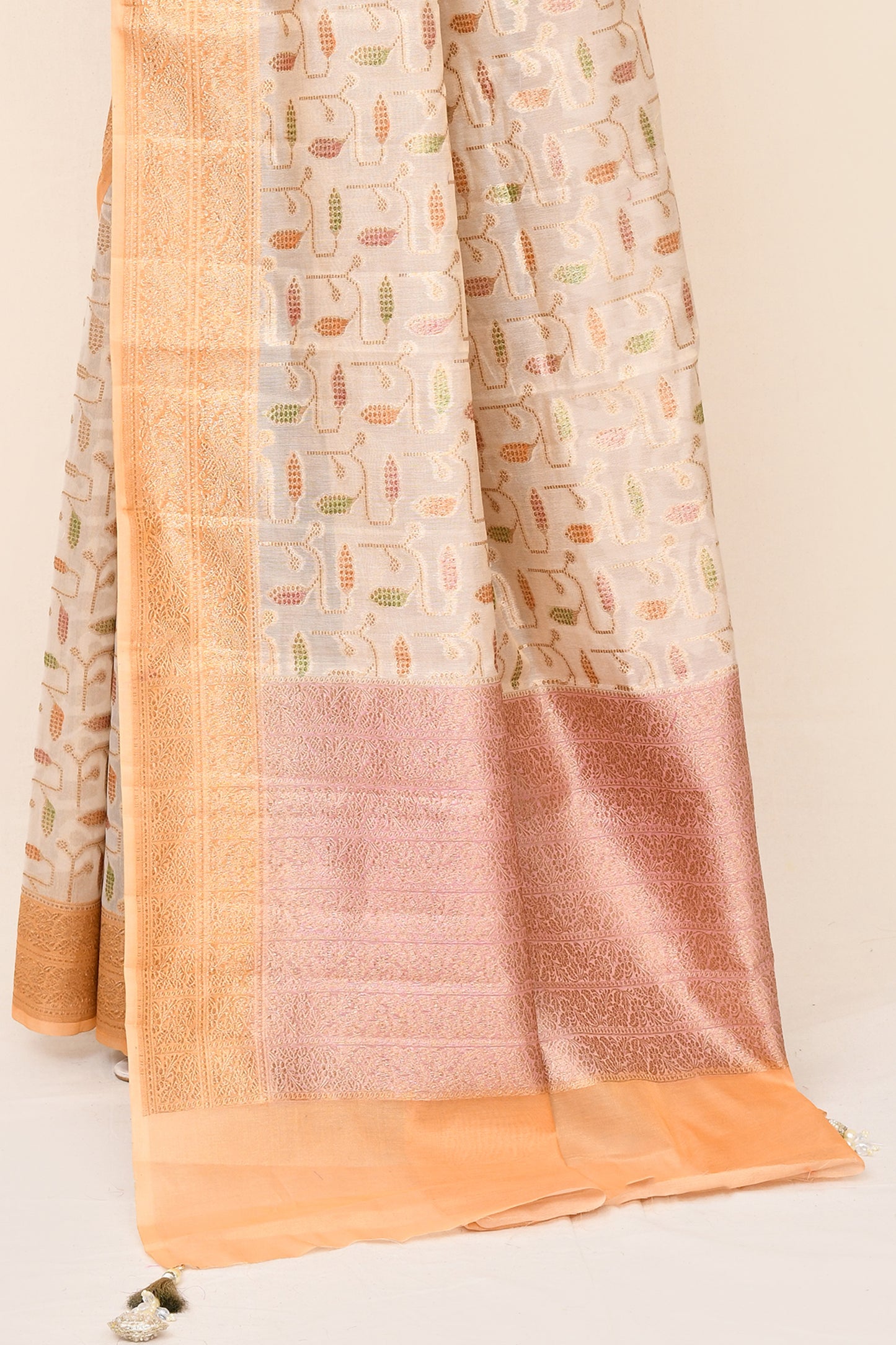 "SILK BANARAS 068" Pure Banarasi Silk Tissue Saree