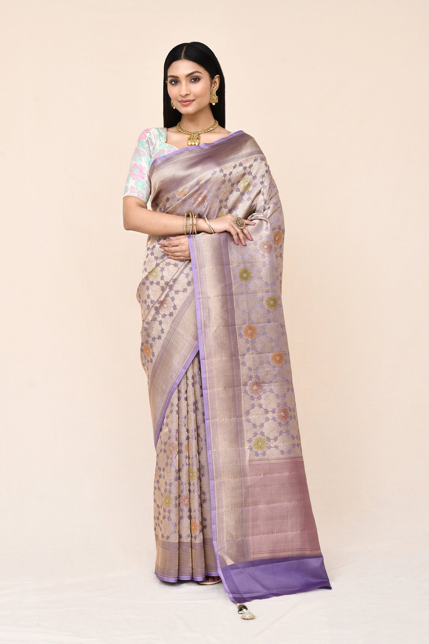 "virasat 201" Pure Katan Silk Saree