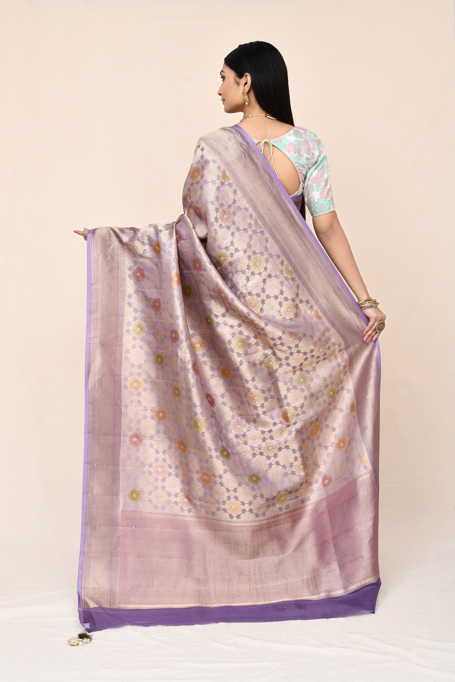 "virasat 201" Pure Katan Silk Saree