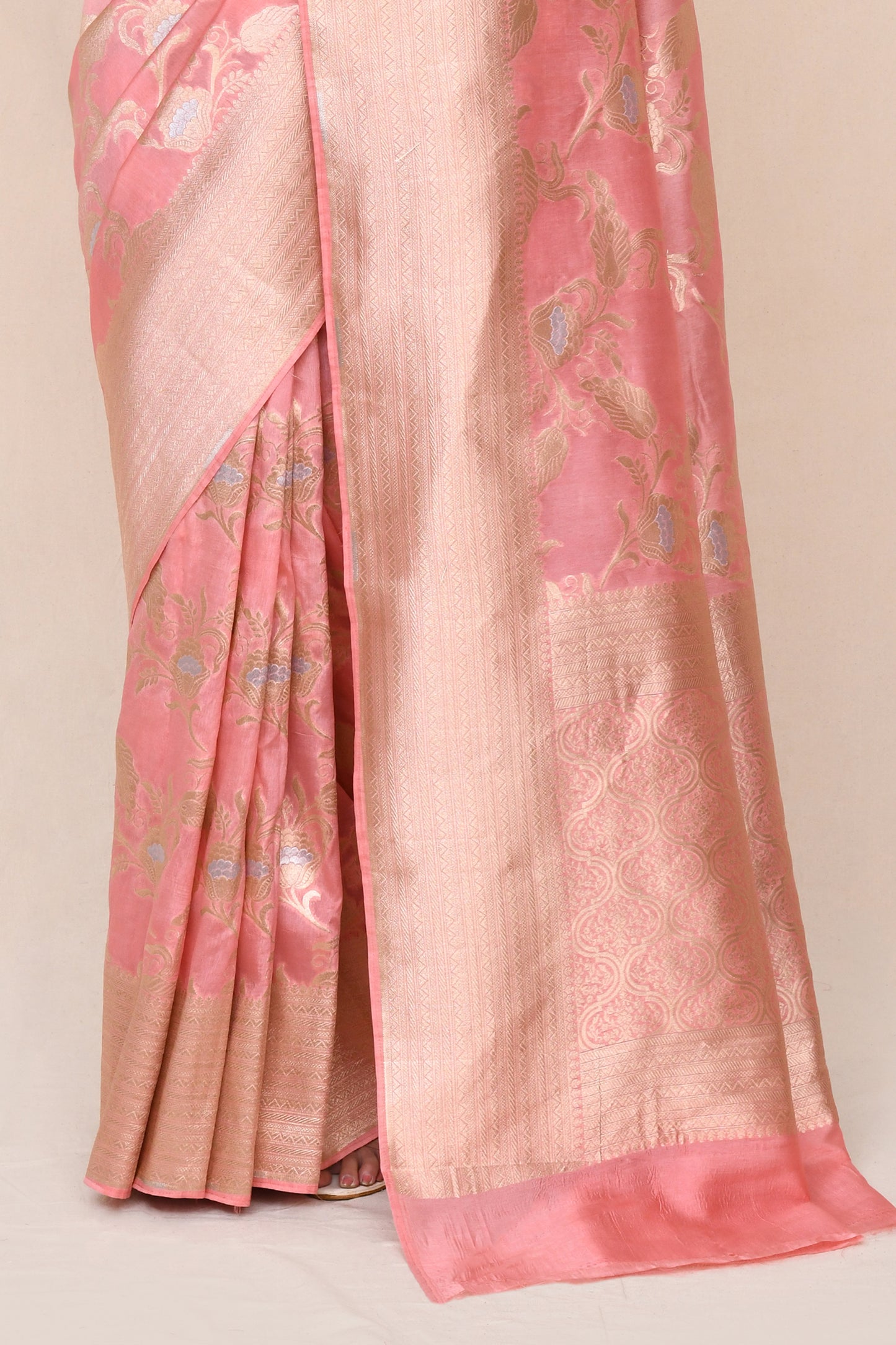 "WAAH BANARAS 020" Pink Banarasi Silk Saree