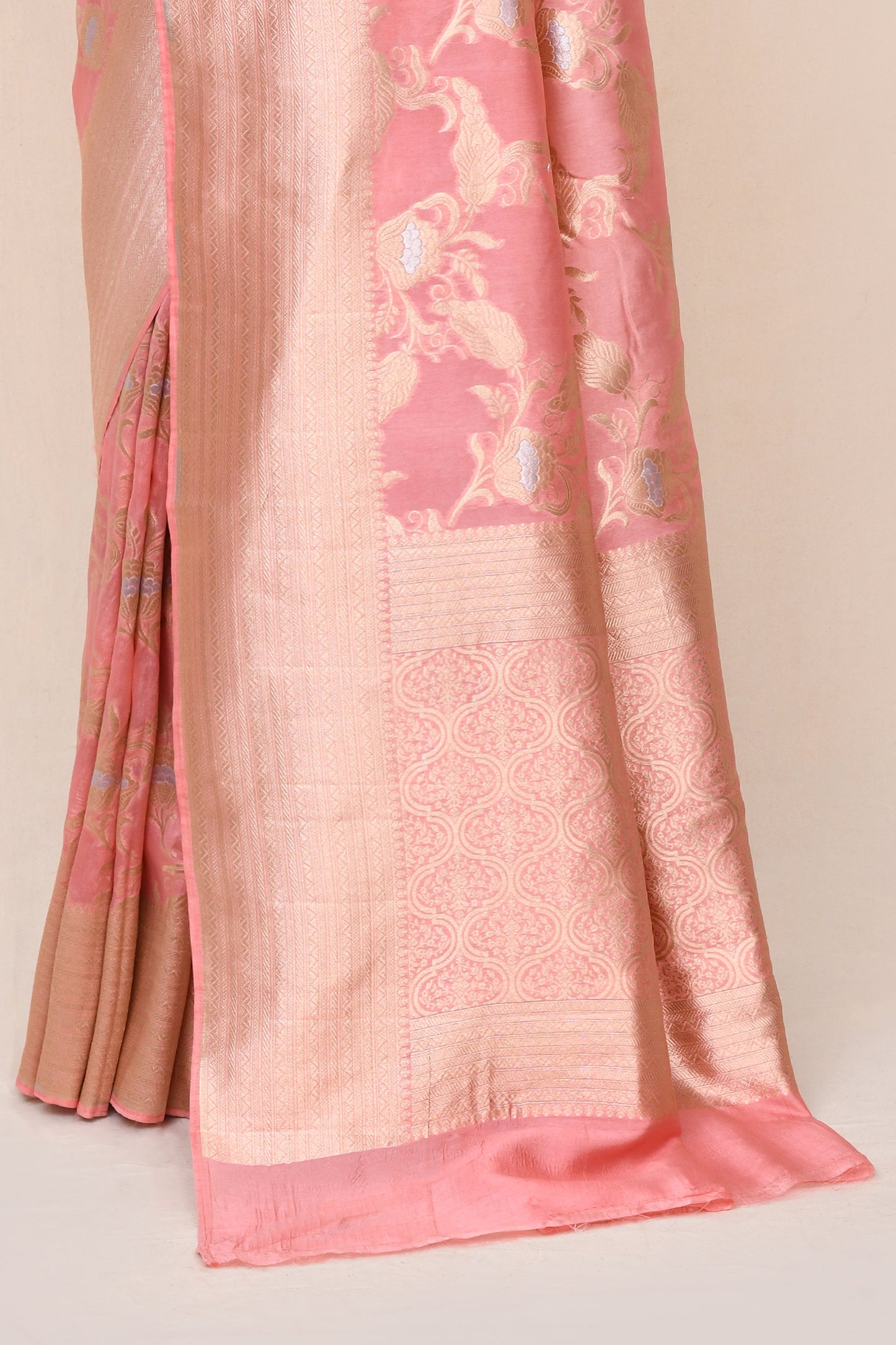 "WAAH BANARAS 020" Pink Banarasi Silk Saree