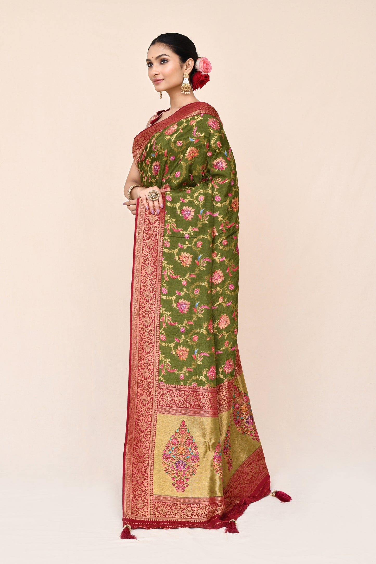 "WAAH BANARAS 022" Pashmina Banarasi Silk Saree