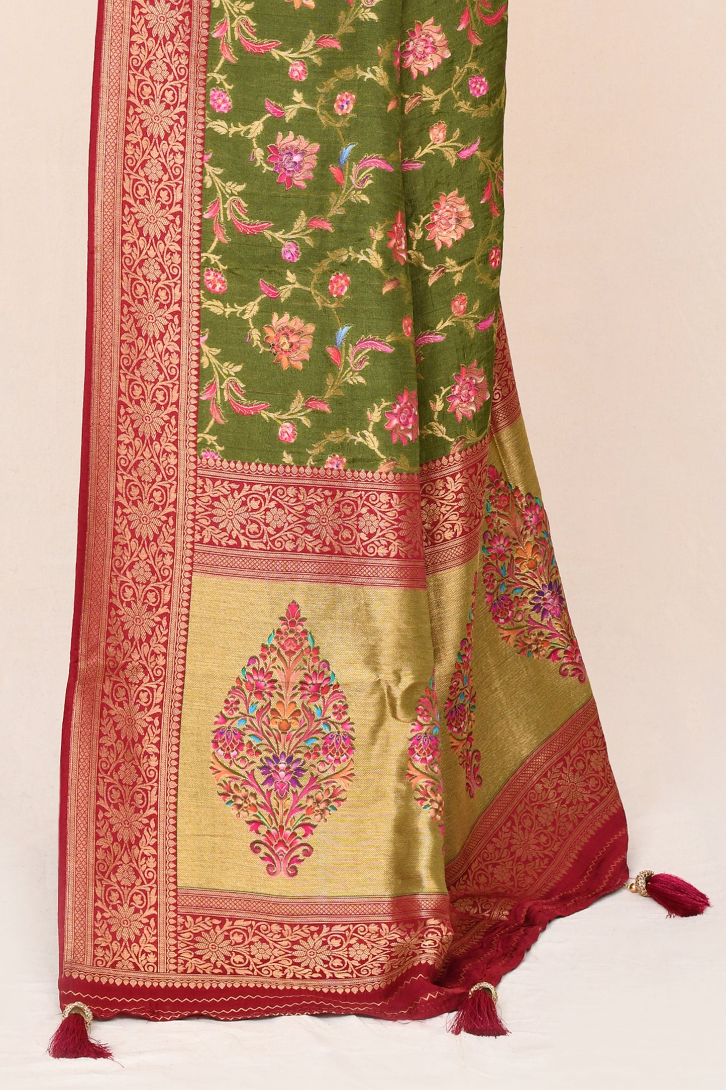 "WAAH BANARAS 022" Pashmina Banarasi Silk Saree