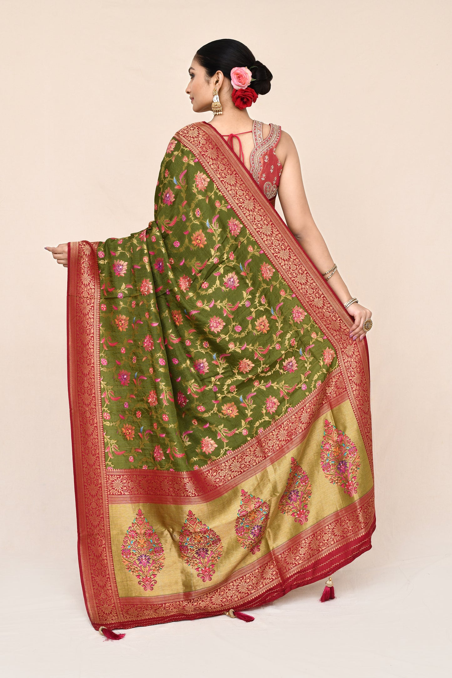 "WAAH BANARAS 022" Pashmina Banarasi Silk Saree