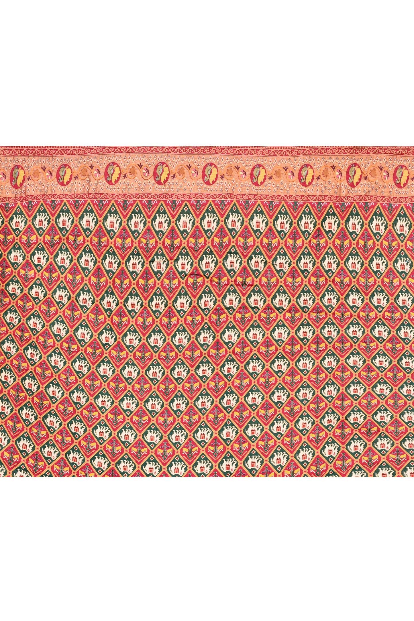 "WAAH BANARAS 025" Banarasi Pure Pashmina Silk Rangkat Saree With Thread Work