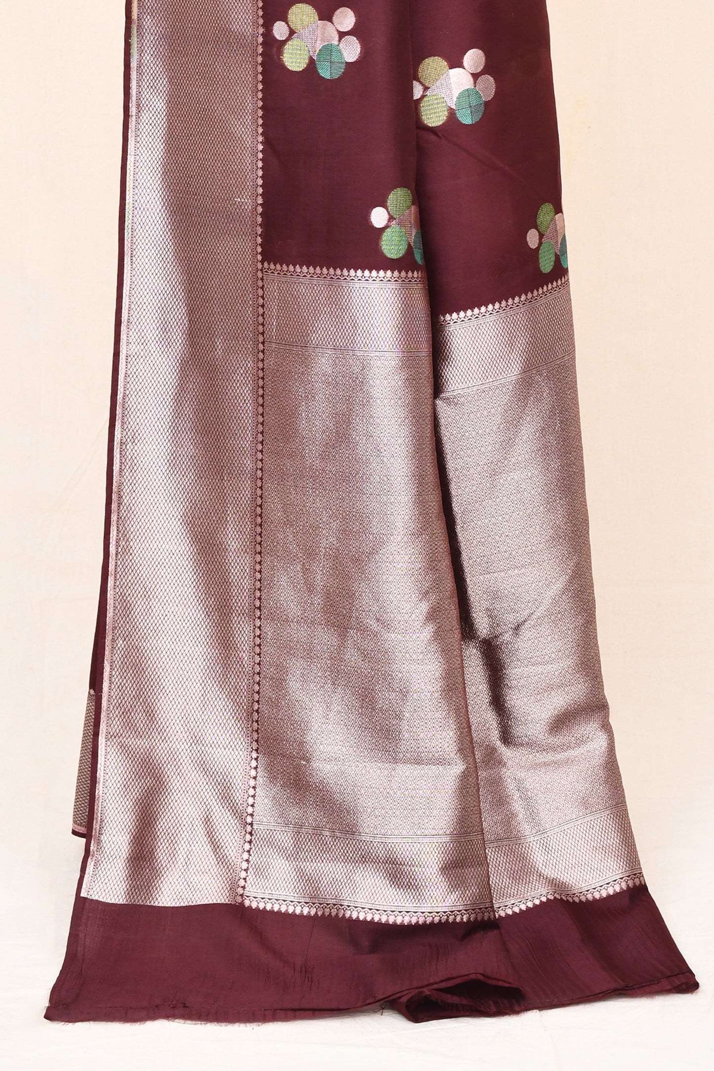 "WAAH BANARAS 032" Brown Banarasi Silk Saree