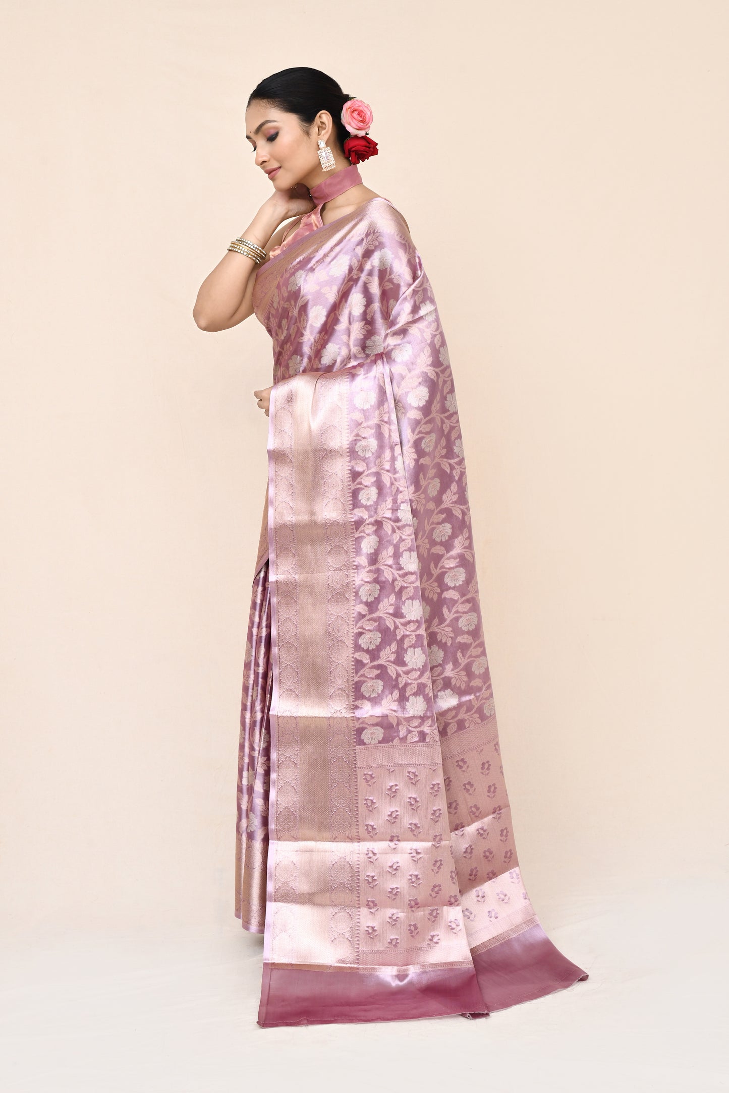 "UTSAV BANARAS 034" Mauve Banarasi Tissue Silk Saree