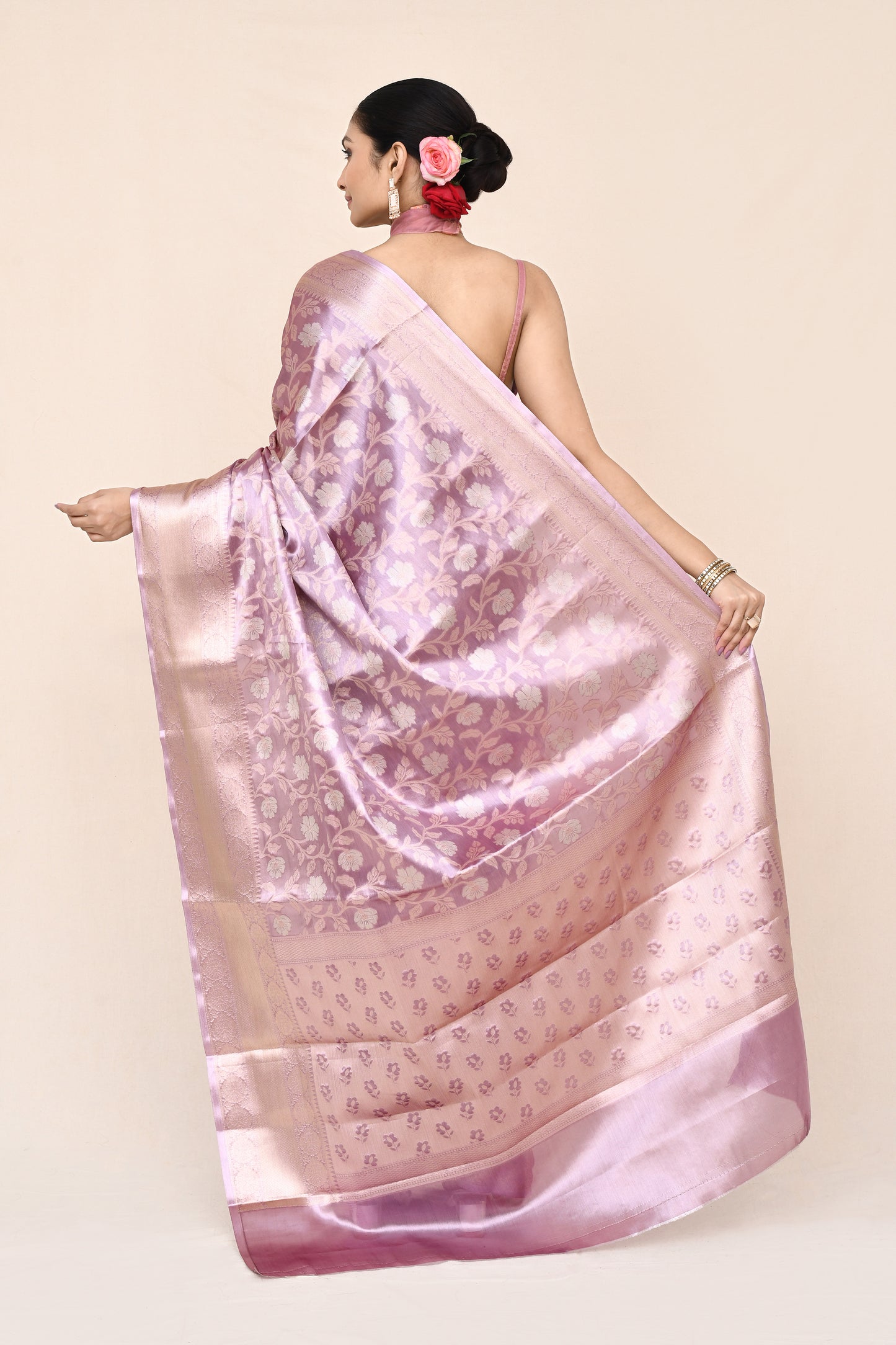 "UTSAV BANARAS 034" Mauve Banarasi Tissue Silk Saree