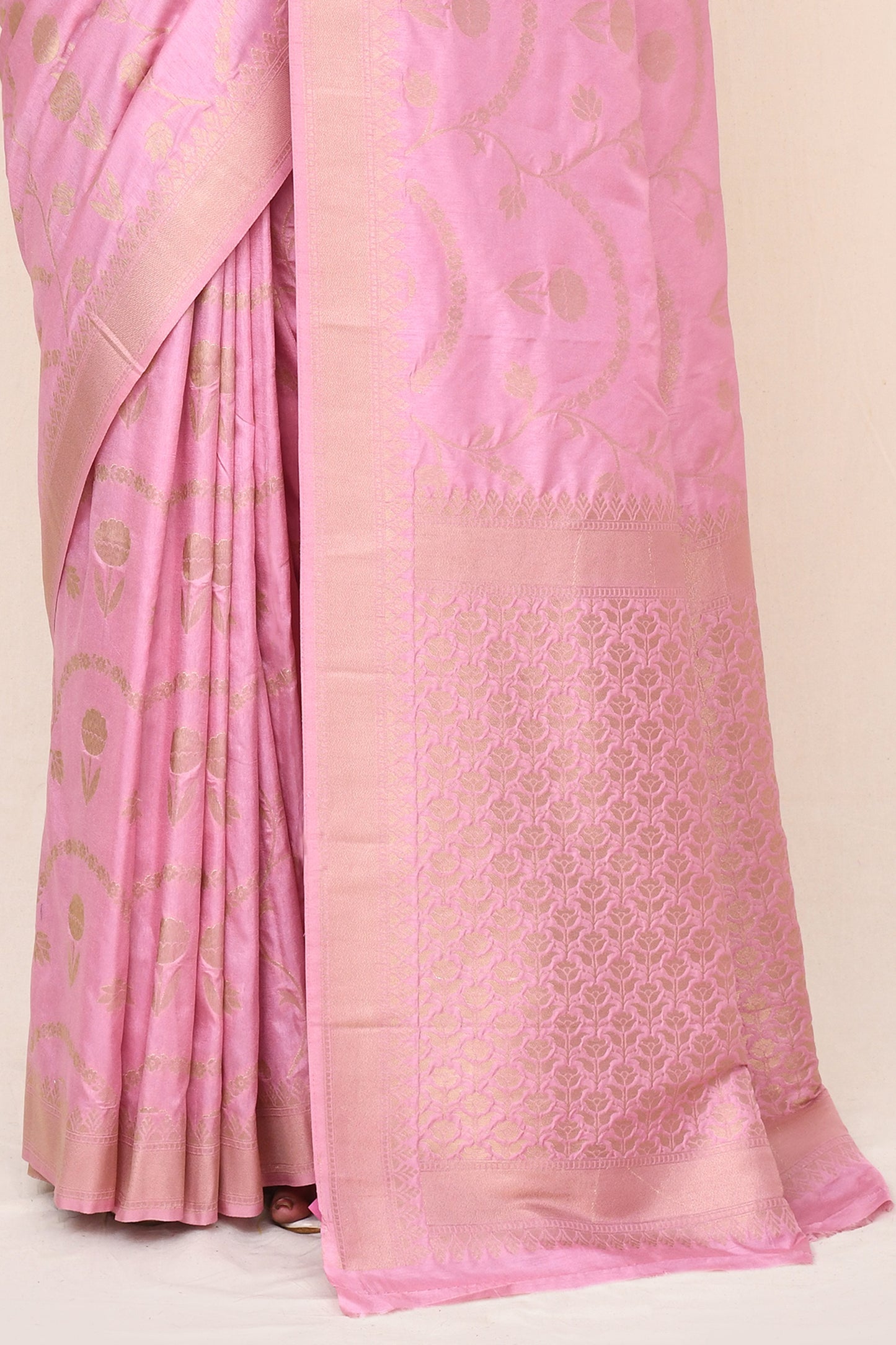 "UTSAV BANARAS 035" Pink Banarasi Silk Saree