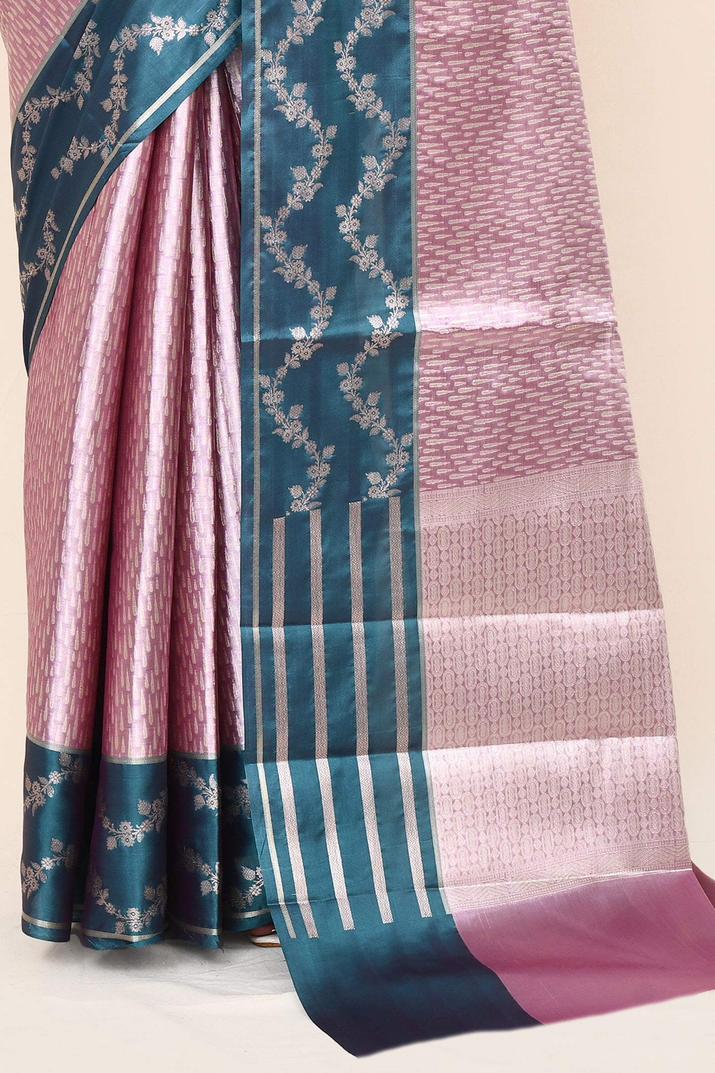 "UTSAV BANARAS 046" Pure Light Pink Banarasi Tissue Saree