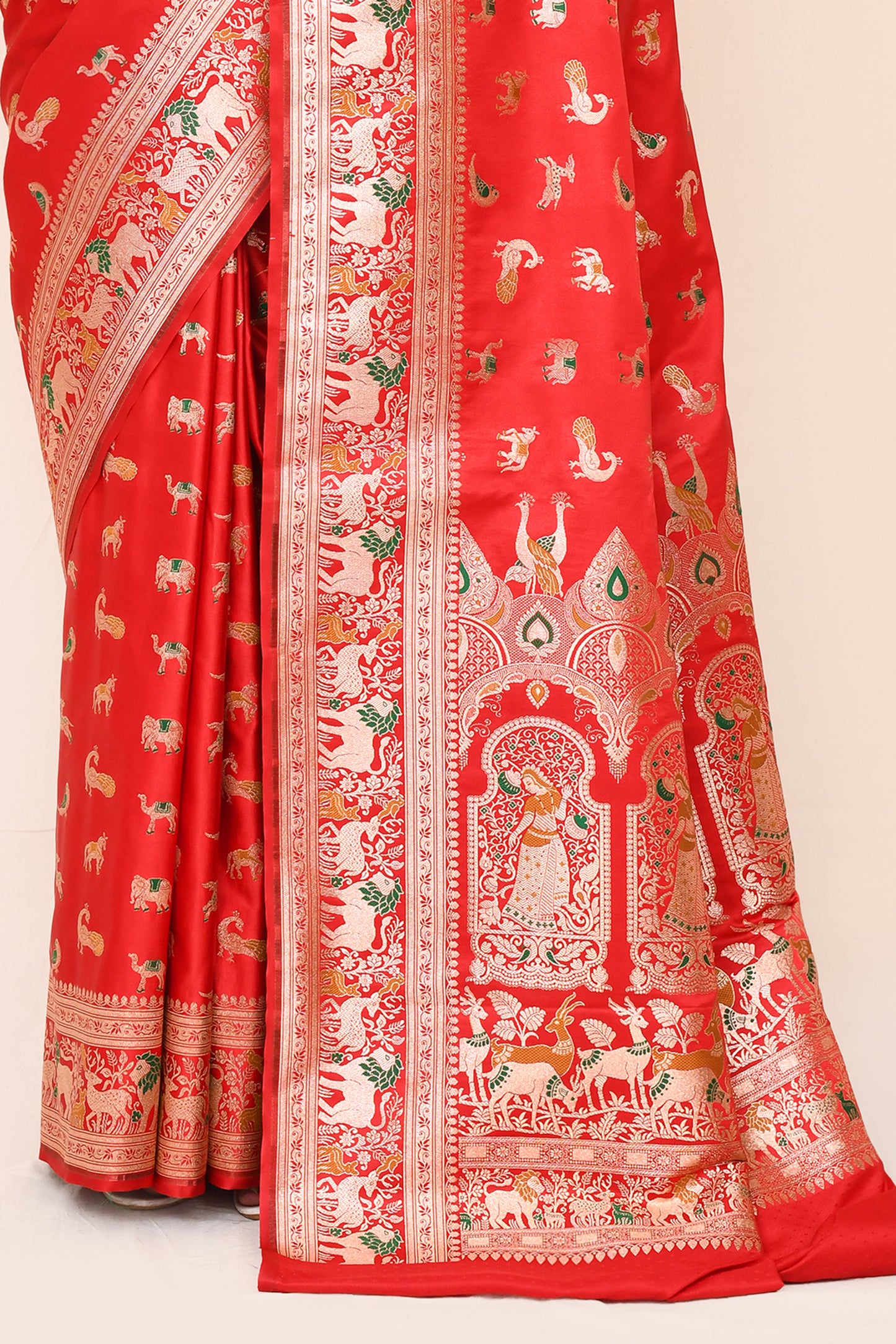 "WAAH BANARAS 043" Pure Banarasi Handloom Figure Work Saree