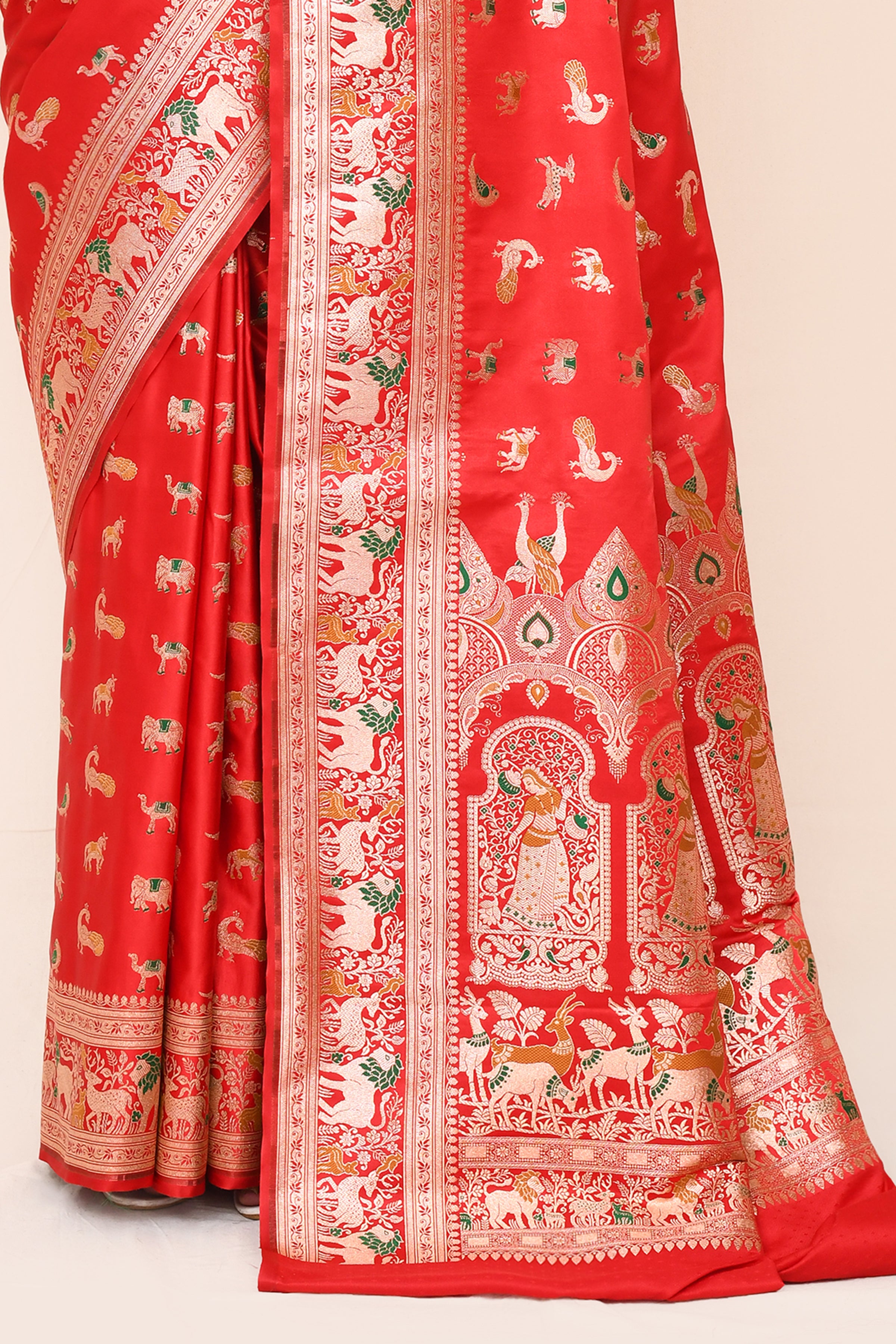 "WAAH BANARAS 043" Pure Banarasi Handloom Figure Work Saree