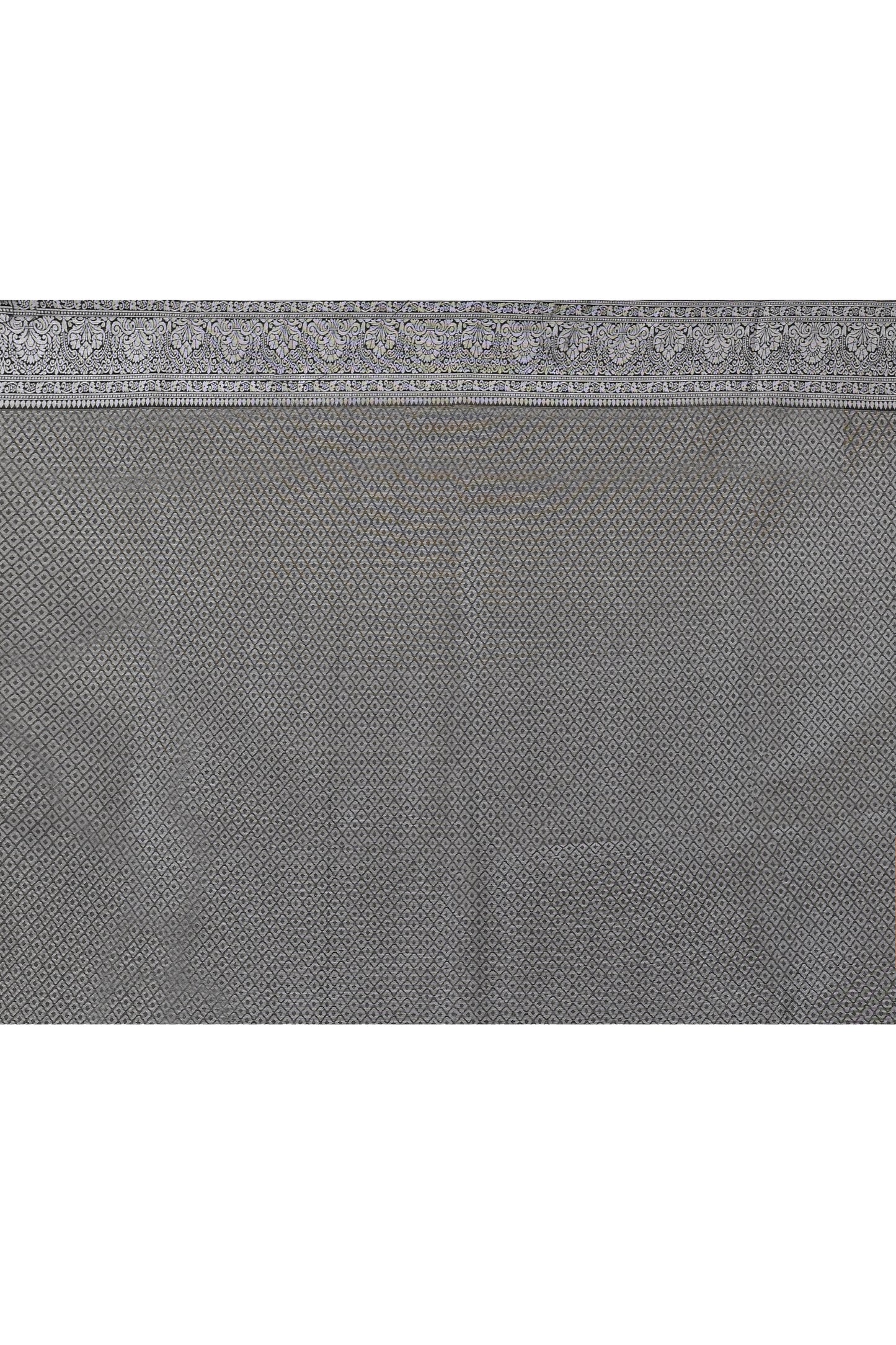 "UTSAV BANARAS 053" Grey Tanchoi Banarasi Silk Saree