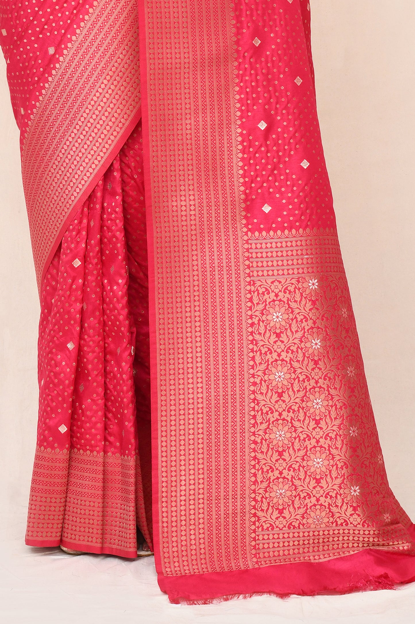 "Mayi" Pure Red Banarasi Silk Saree