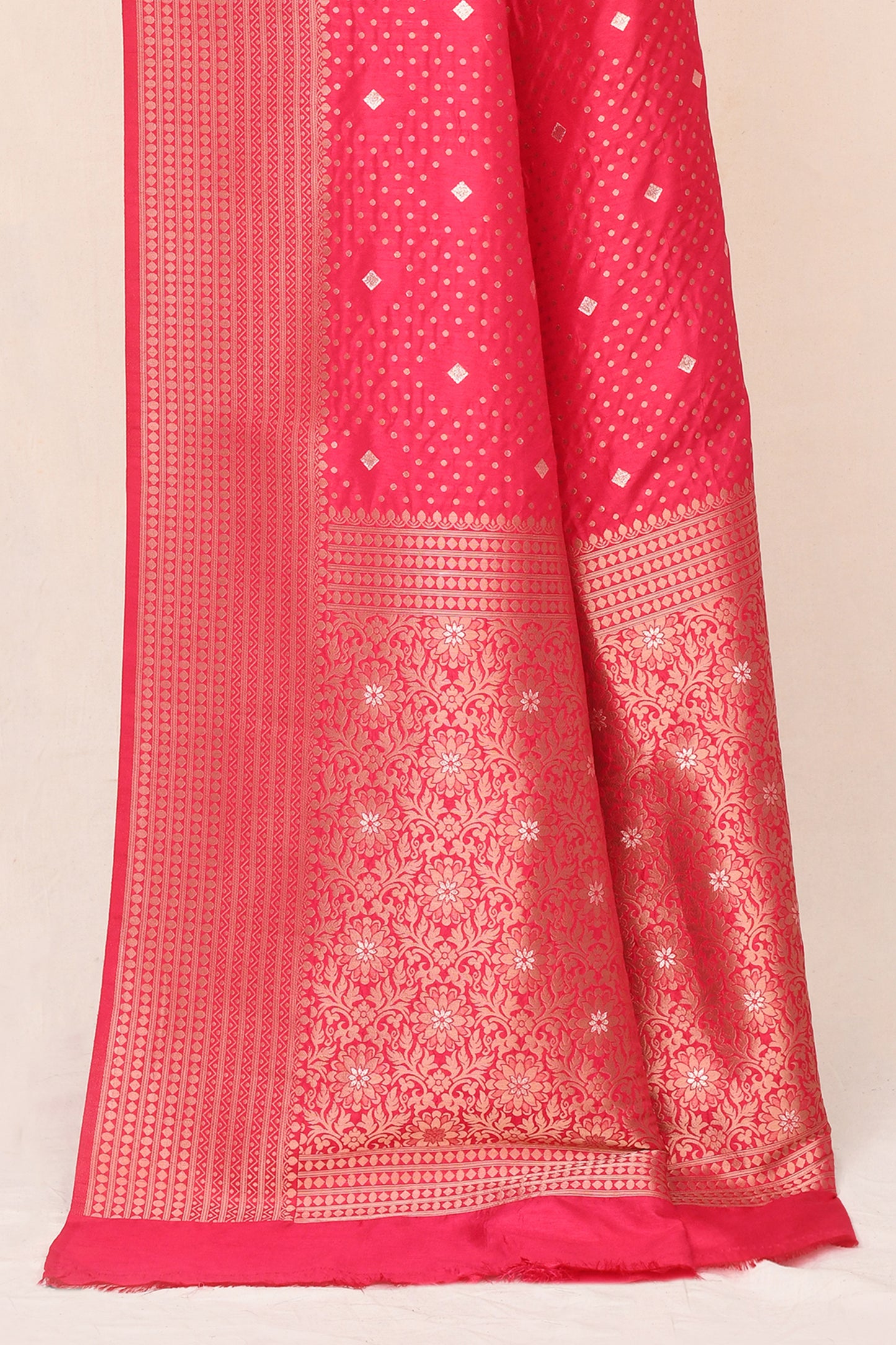 "Mayi" Pure Red Banarasi Silk Saree