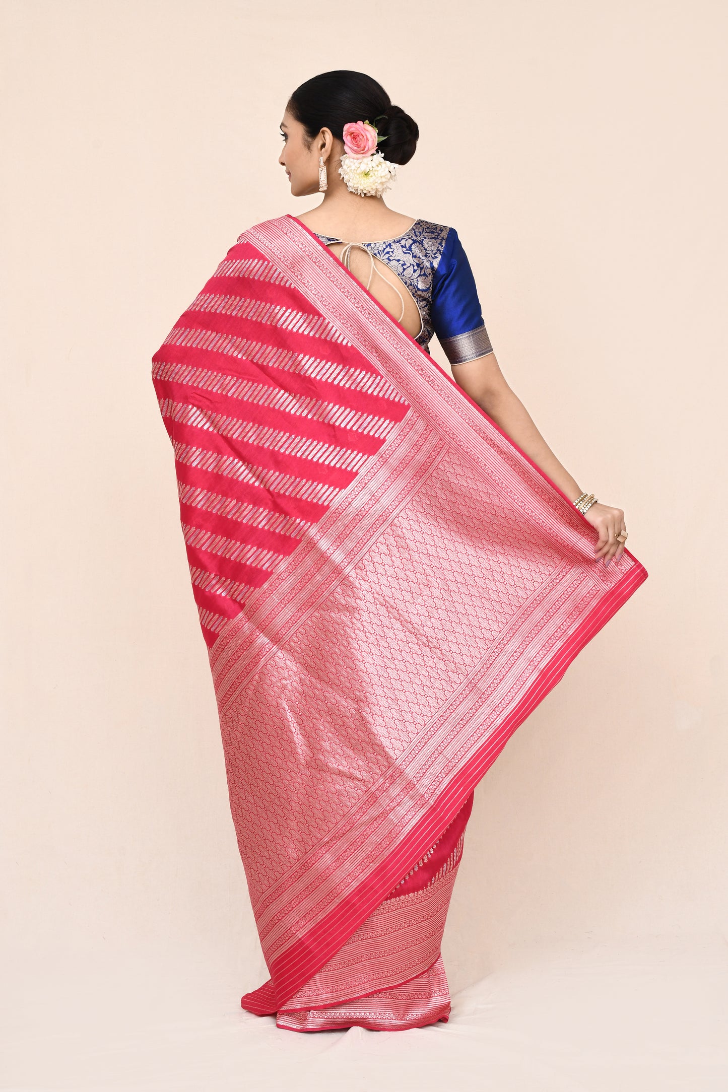 "WAAH BANARAS 052" Pink Banarasi Silk Saree