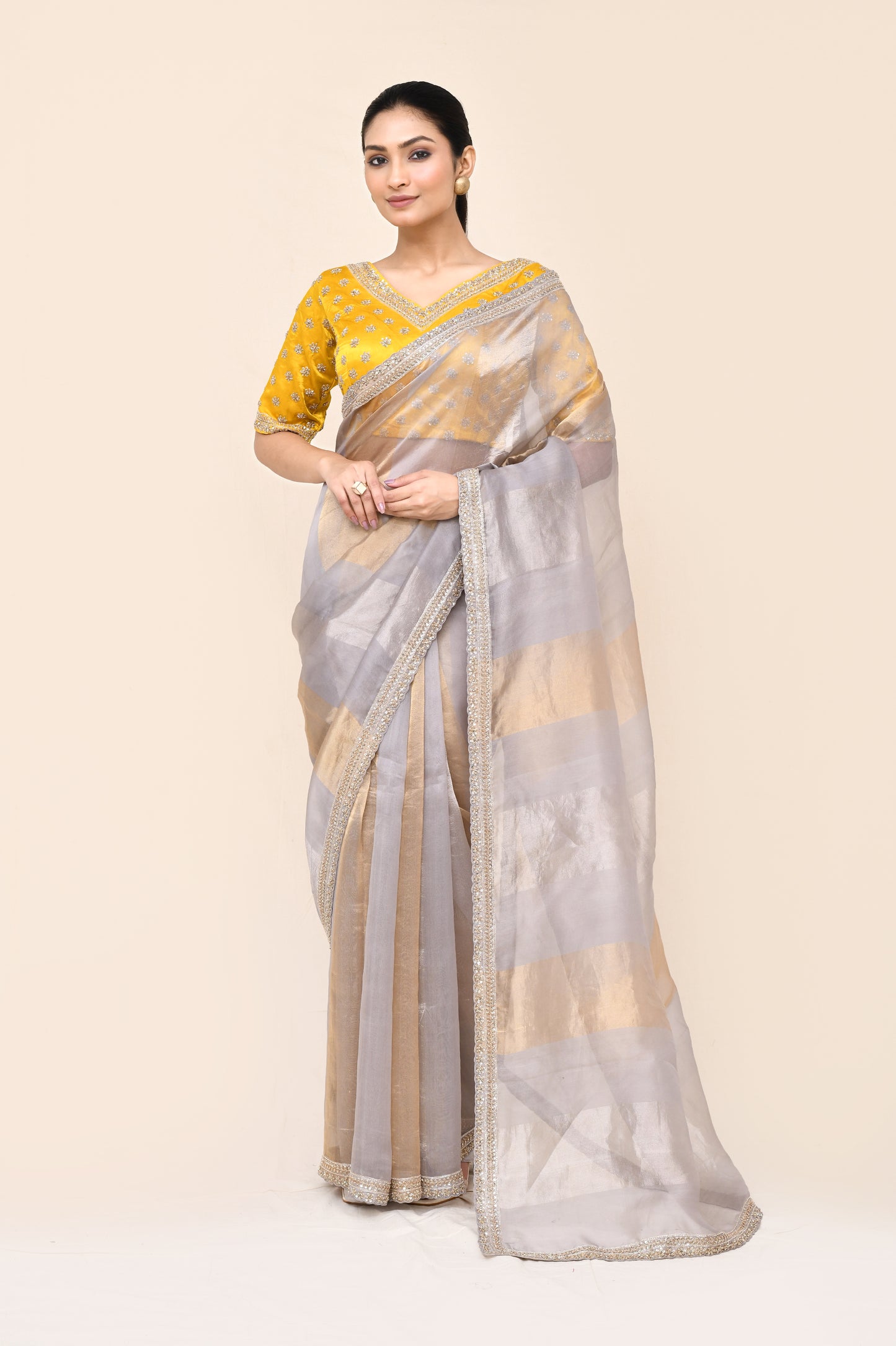 "VIRASAT 199" Pure Banarasi Organza Silk Saree