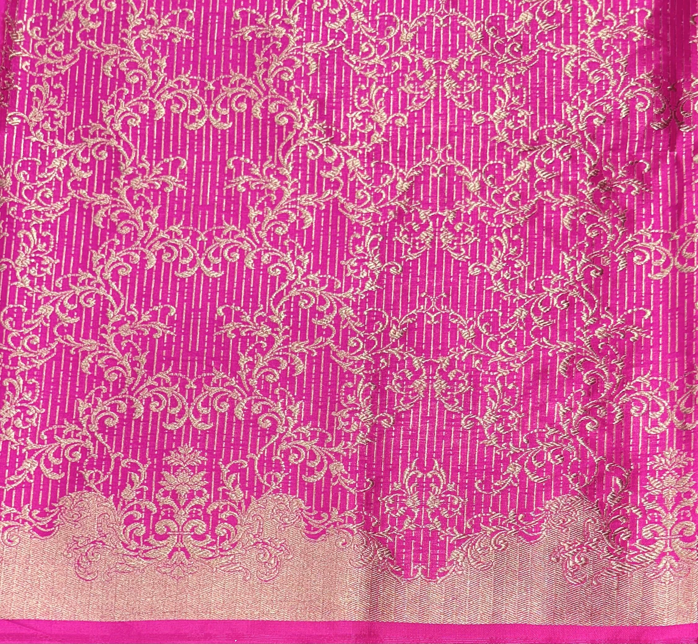 "VIRASAT 155" Pure Katan Silk Raw Mango Saree with Kadwa Work and Brocade Blouse – Silk Mark Certified