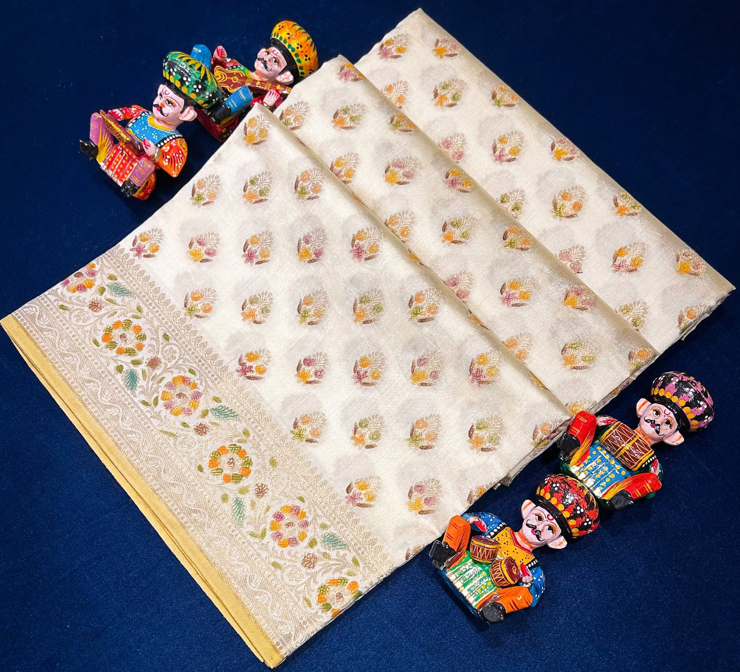 "SILK BANARAS 053" Pure Chiniya Silk Rangkat Saree With 1000-Buti – Silk Mark Certified