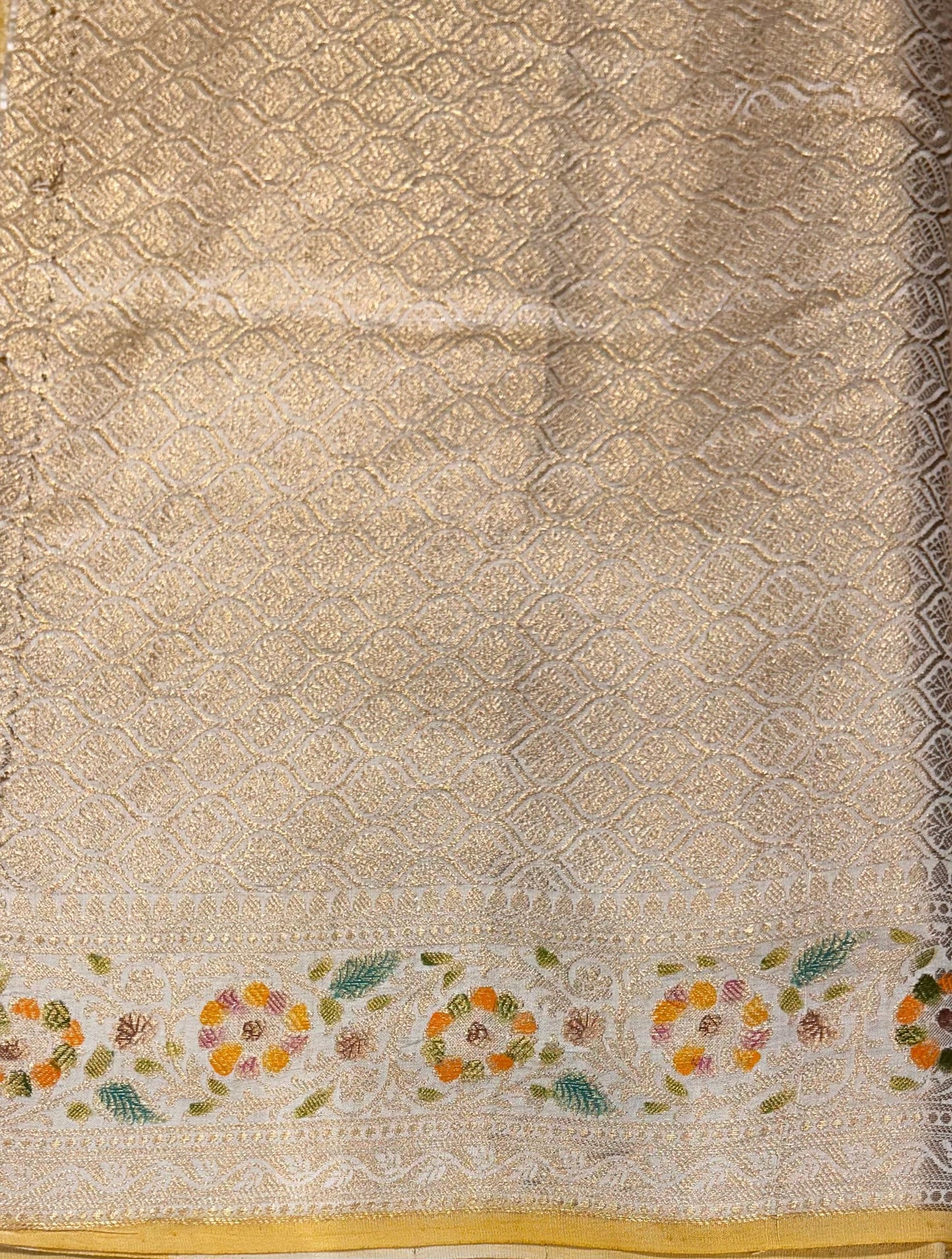 "SILK BANARAS 053" Pure Chiniya Silk Rangkat Saree With 1000-Buti – Silk Mark Certified