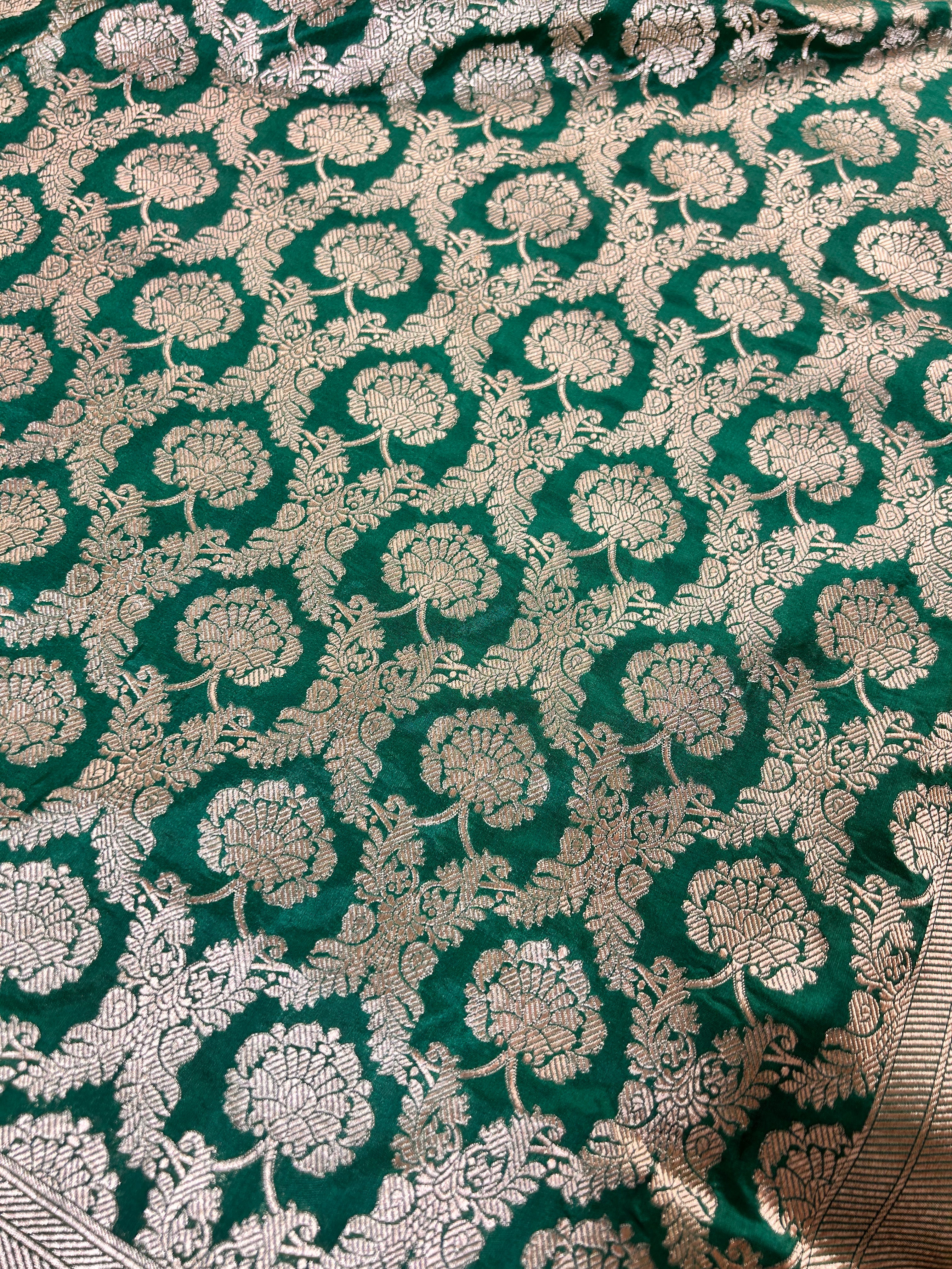 "VIRASAT 203" Nita Ambani Handwoven Banarasi Jaal Silk Saree