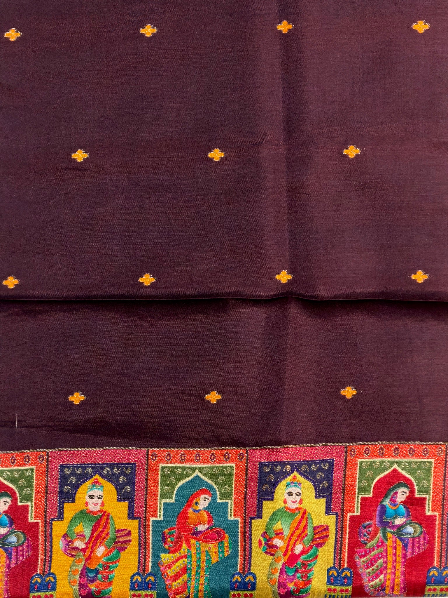 UTSAV BANARAS 475: Lotus Pink Butter Silk Saree with Heritage Position Print & Contrast Blouse