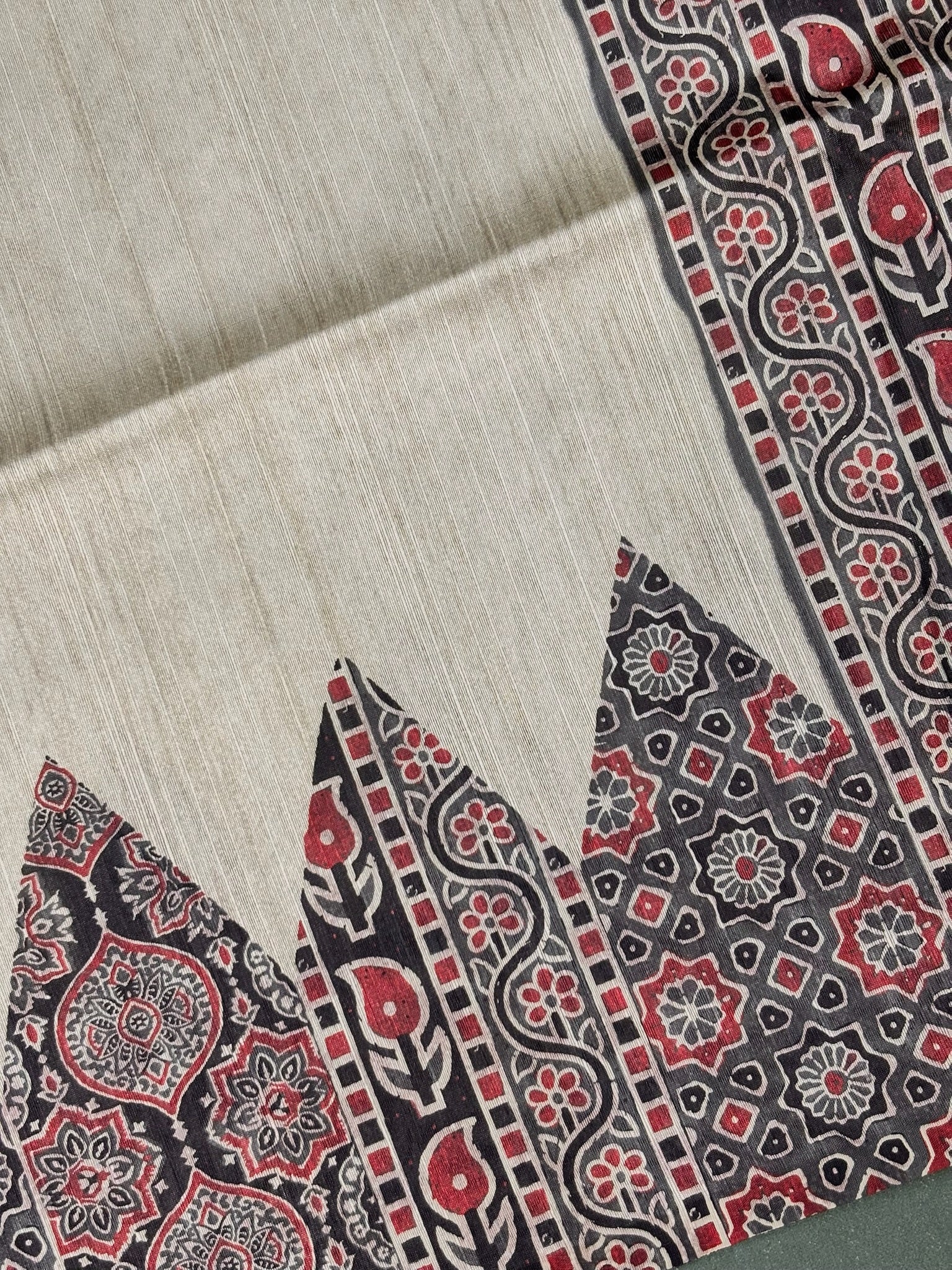 "UTSAV BANARAS 271" Banarasi Tussar Silk Saree With Madhubani & Ikat Printed Border