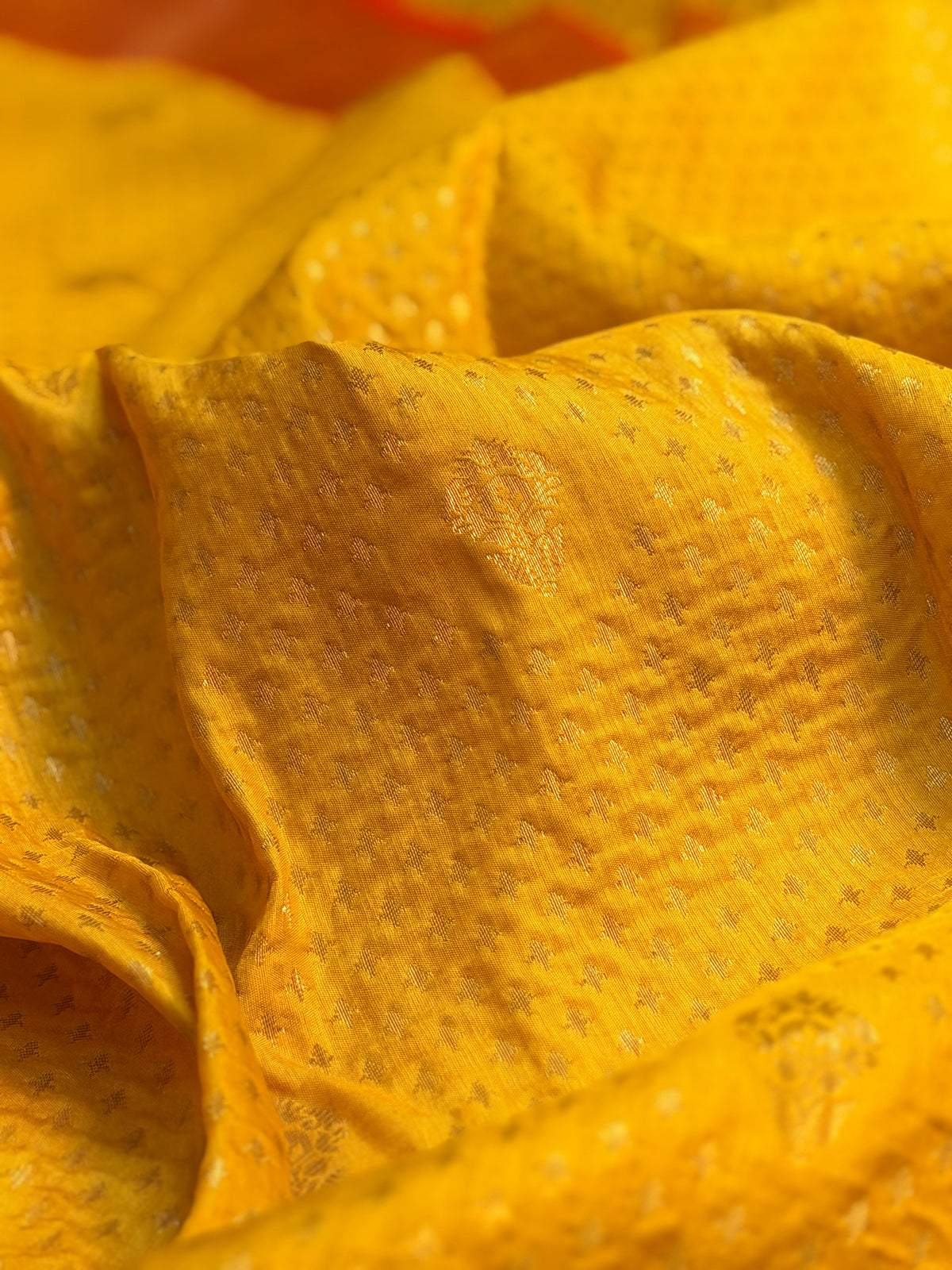 UTSAV BANARAS 449: Sunshine Yellow Banarasi Silk Saree with Rich Gold Zari Heritage Border