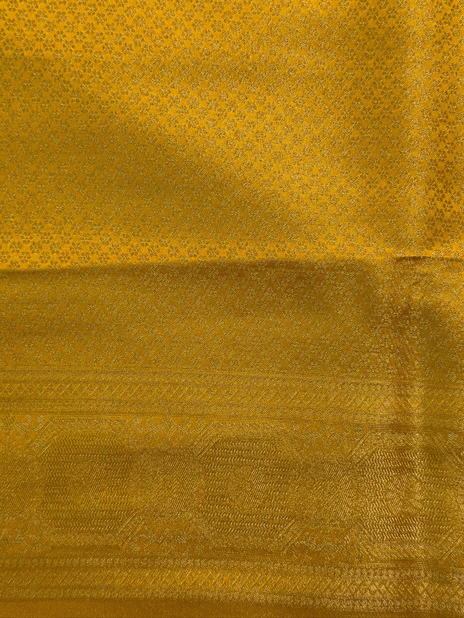 UTSAV BANARAS 442: Mashru Silk Banarasi Saree – Mustard Gold with Elegant Self Weaving