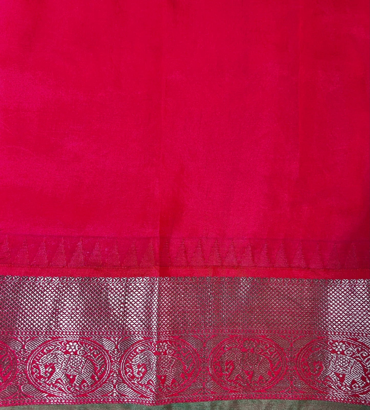 VIRASAT 148 : Handwoven Pure Silk Saree with Intricate Elephant Border and Pichwai Print