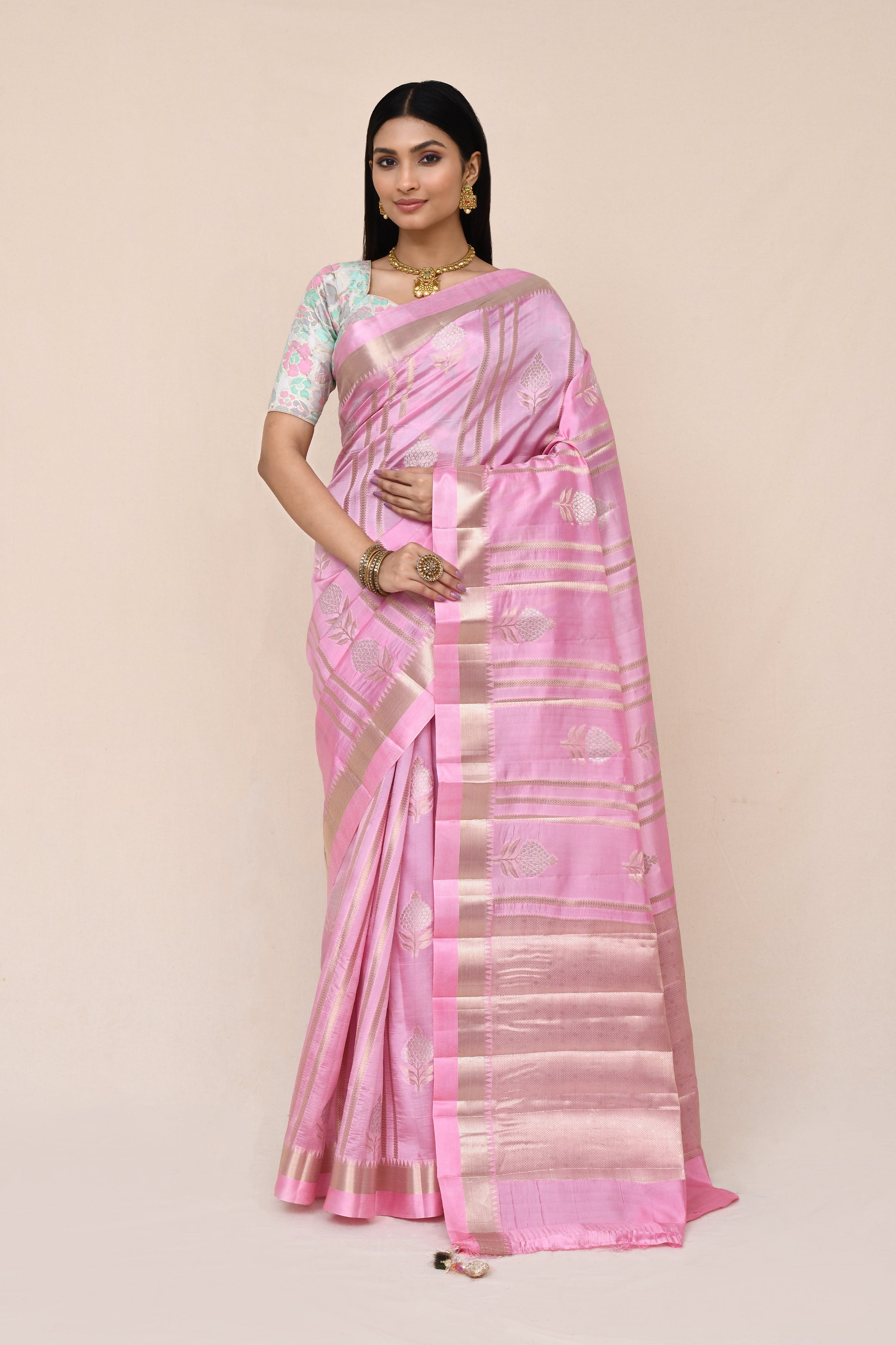 Pure Silk Saree With Zari Work