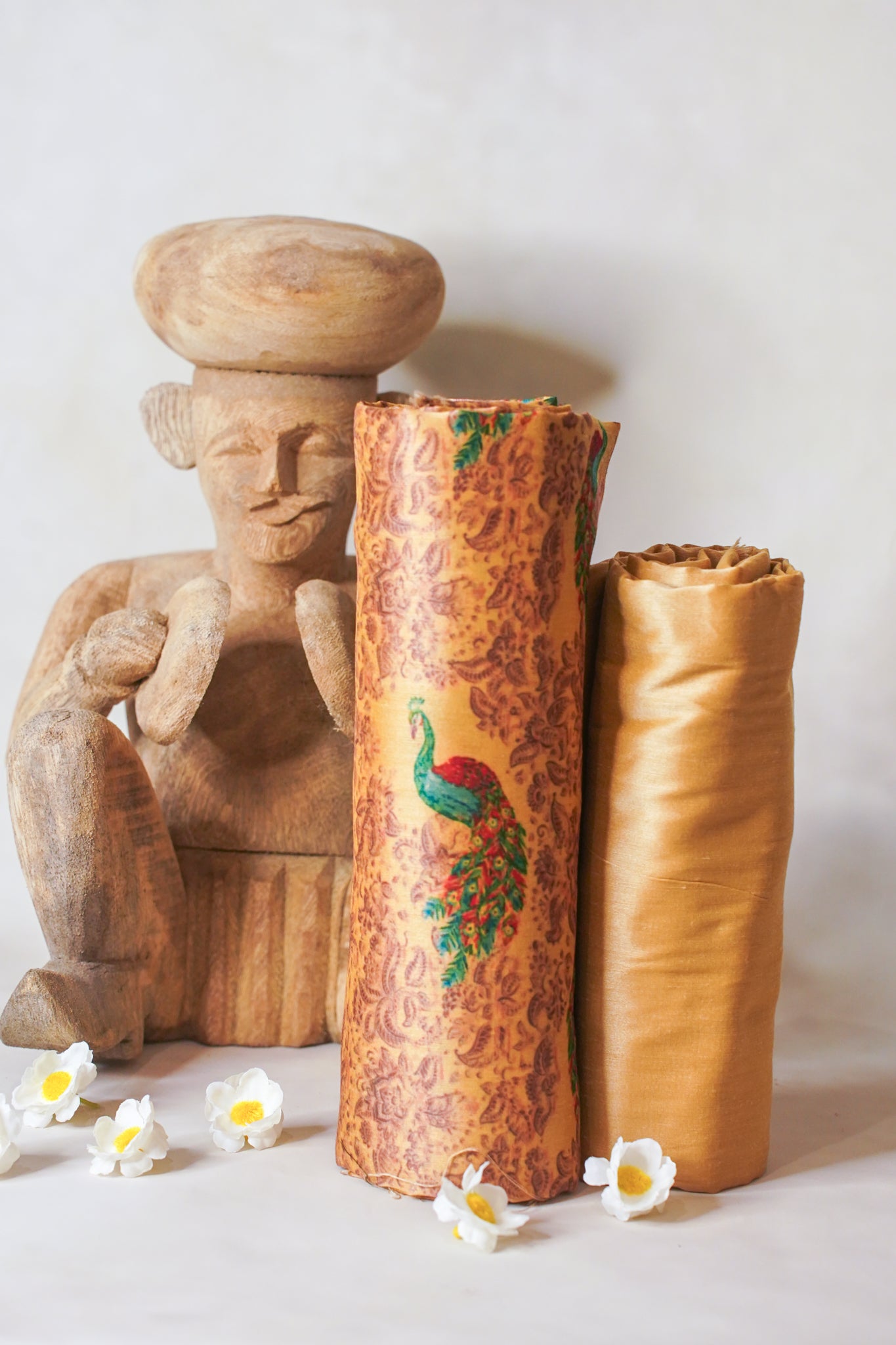 "MJ-01" Banarasi Pure Cotton Silk Kurta-Pyjama Cloth Set