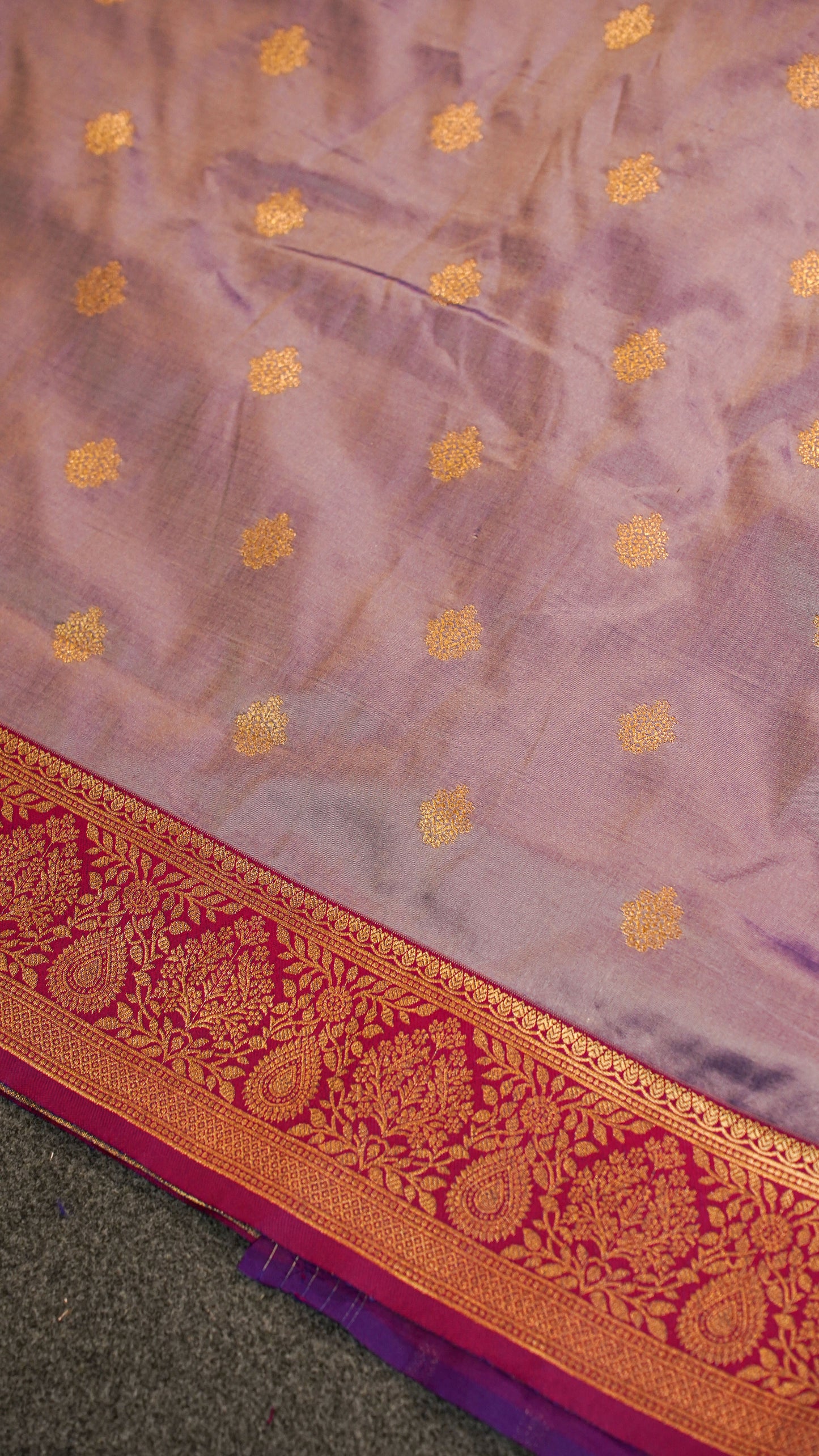 "UTSAV BANARAS 156" Banarasi Pastel Lavender Katan Silk Saree