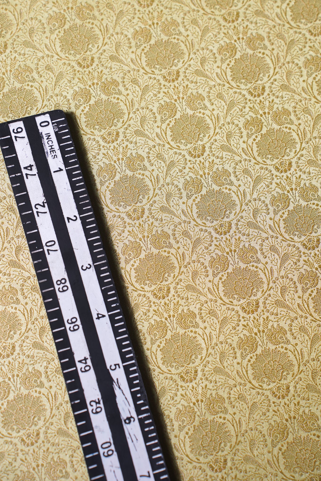 "MCF 24" Banarasi Yellow Handloom Tanchui Alfi Jaal Febric