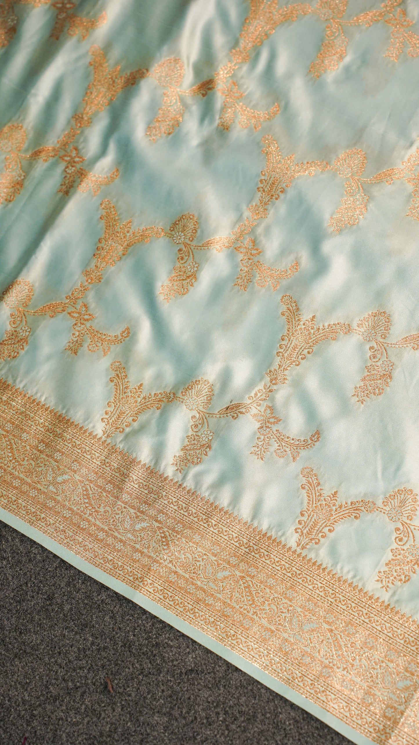 "UTSAV BANARAS 132" Banarasi Sky Blue Mashru Silk Saree