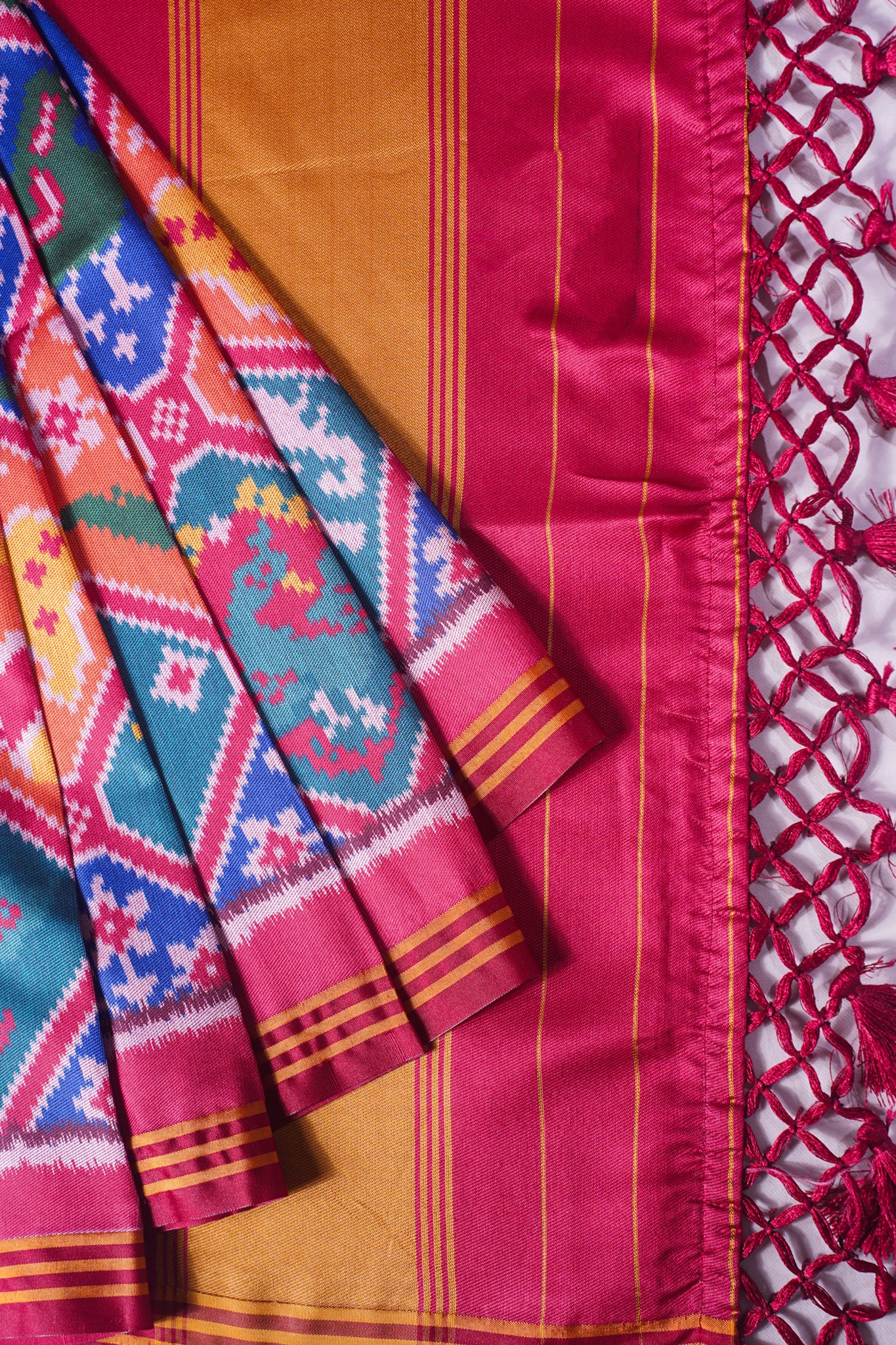 "UTSAV BANARAS 219" Banarasi Multi Color Patola Silk Saree