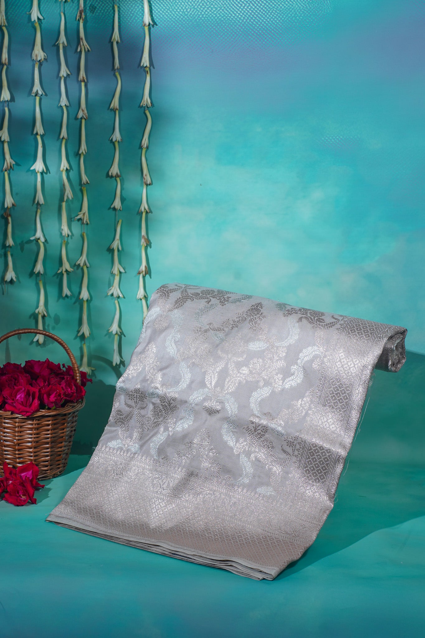 "VIRASAT 103" Dark Pink Pure Kadwa Jaal Banarasi Handloom Saree