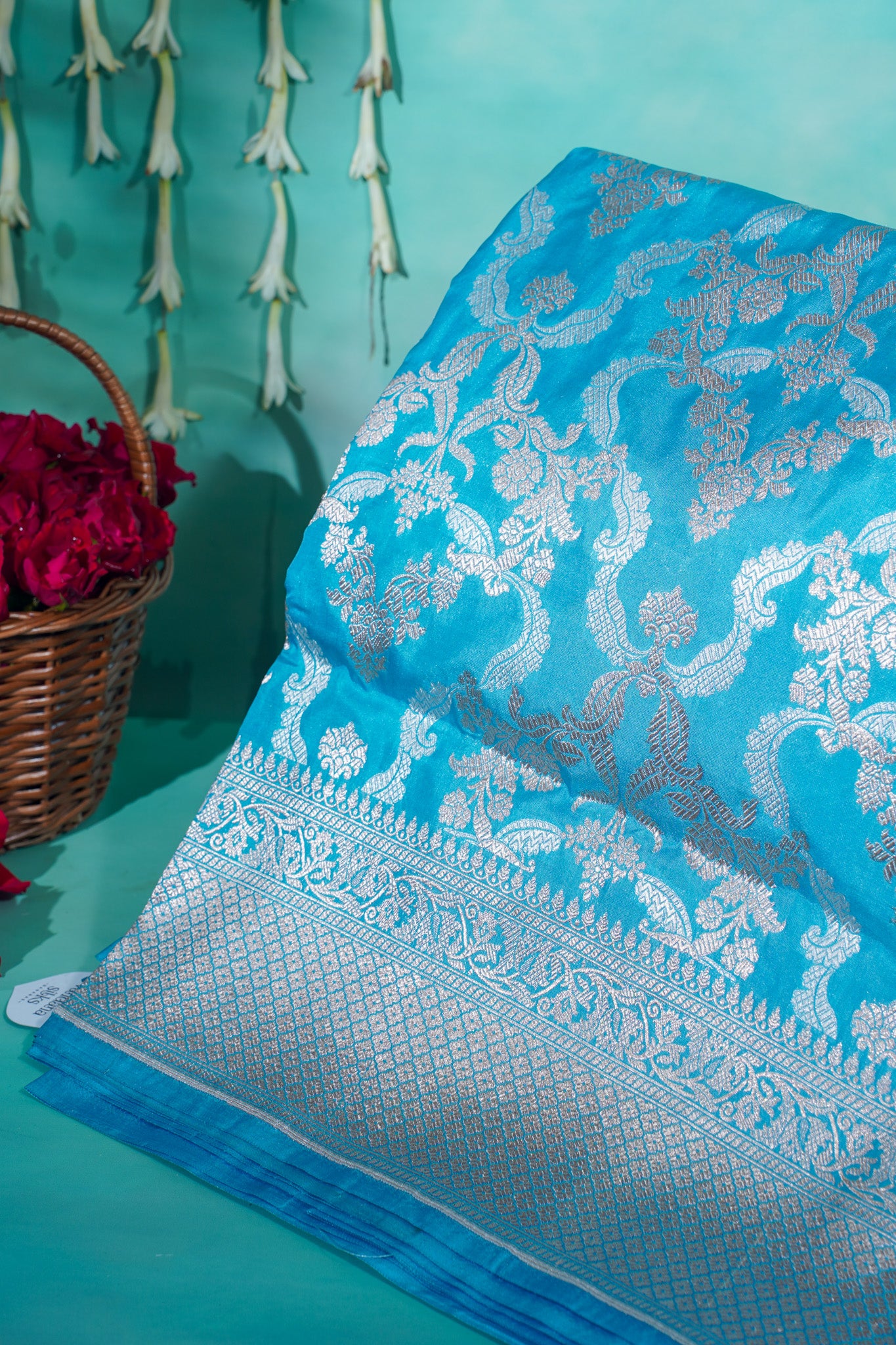 "VIRASAT 103" Dark Pink Pure Kadwa Jaal Banarasi Handloom Saree