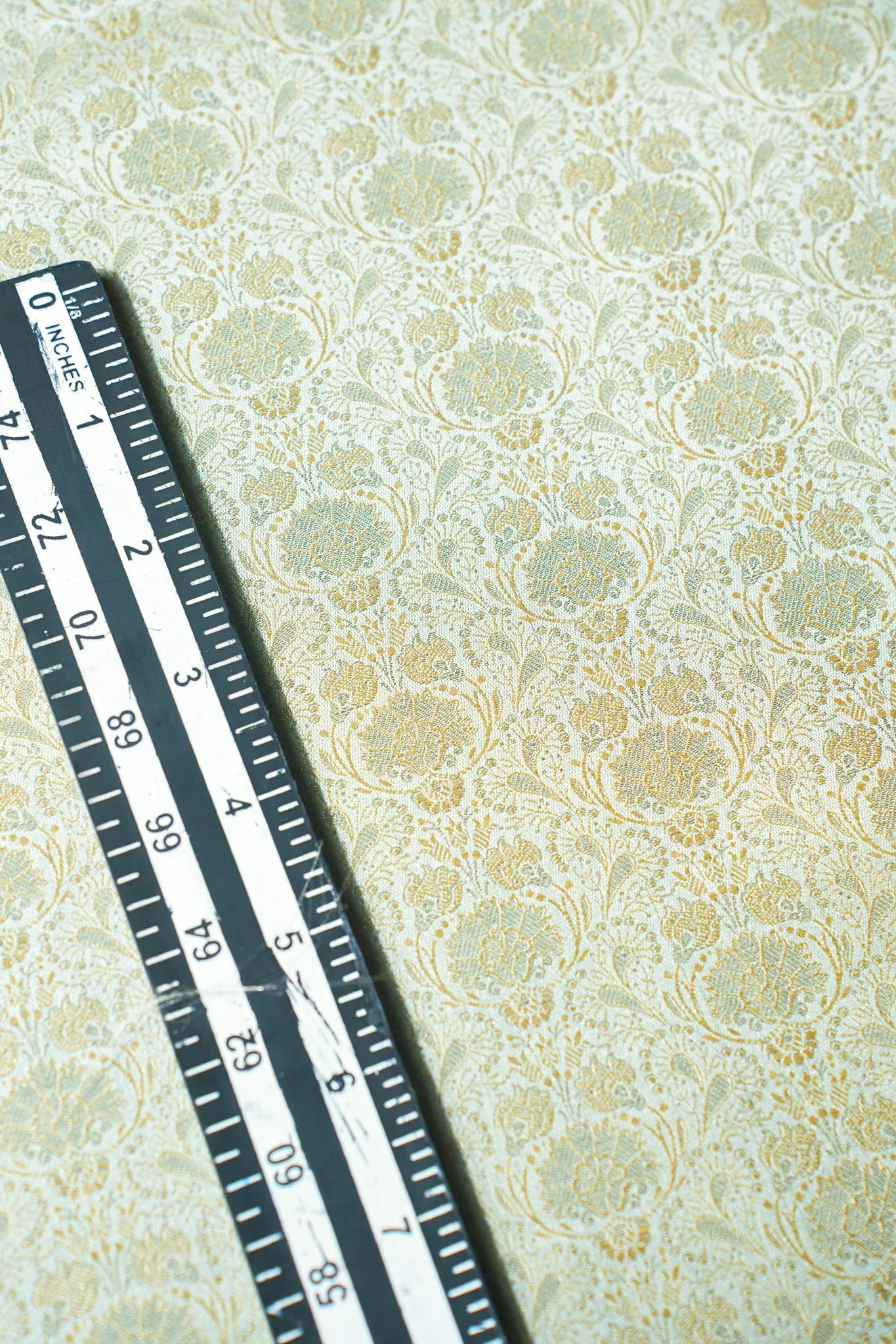 "MCF 22" Banarasi Pista Handloom Tanchui Alfi Jaal Febric