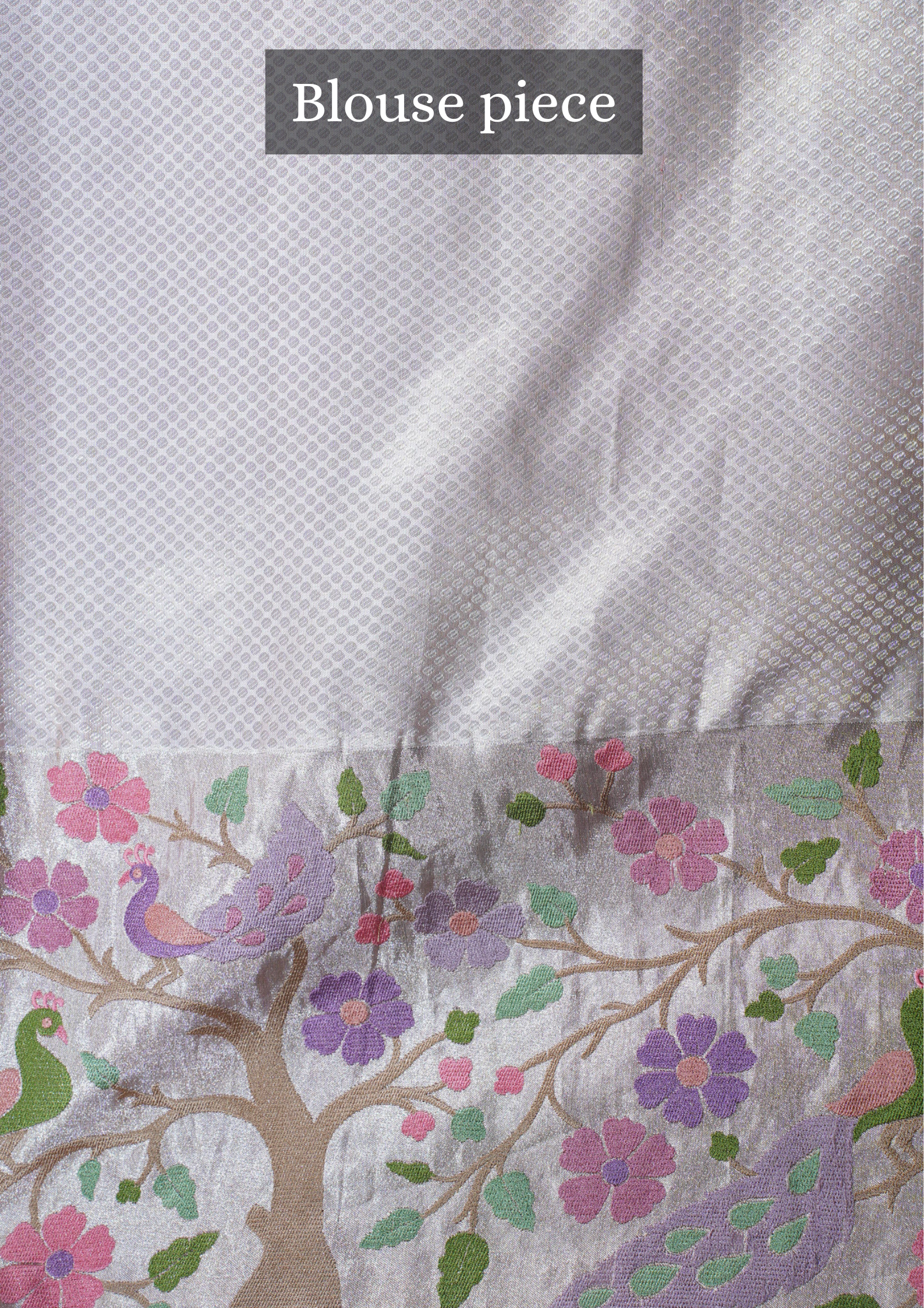 "Founder Choice 001" Banarasi Masterpiece Designer Pastel Pure Silk Saree with Tree of Life Motif