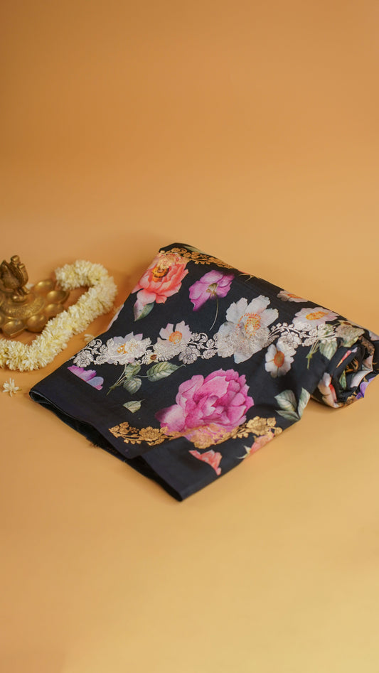 Rangrasiya "Pure Mango Raw Silk With Pure Zari Kadwa Work In Vibrant Color Fusion"