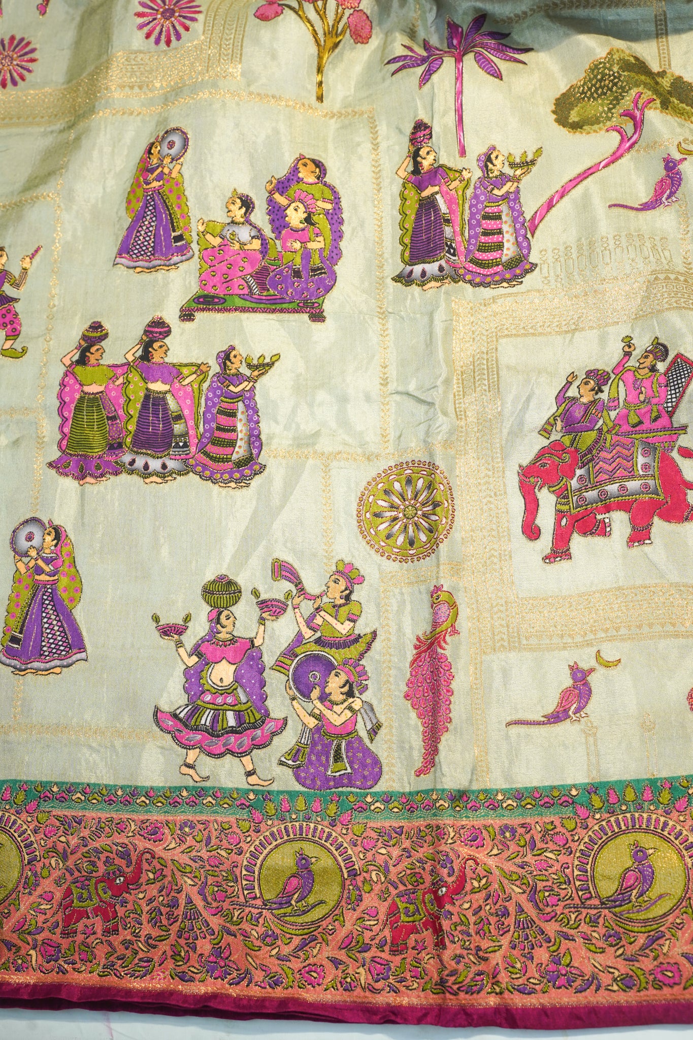 "Waah Banaras 089" Banarasi Meenakari Moonga Silk Saree