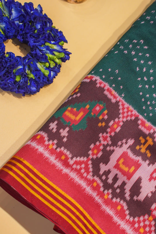 "UTSAV BANARAS 173" Banarasi Rich Green Patola Silk Saree