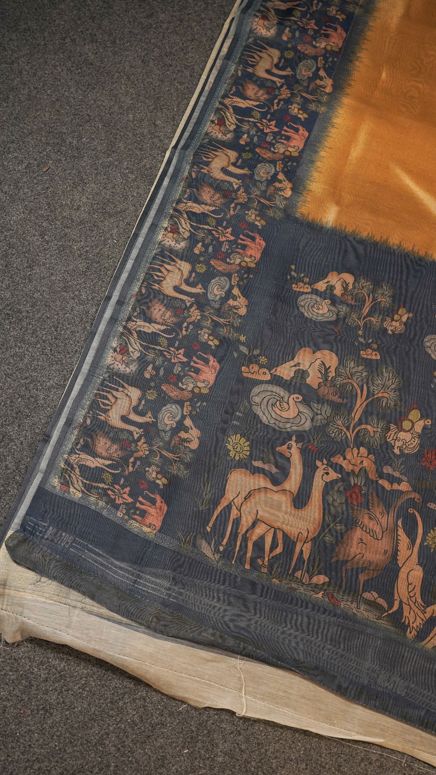 "UTSAV BANARAS 151" Banarasi Copper Gold Tissue Cotton Silk Saree