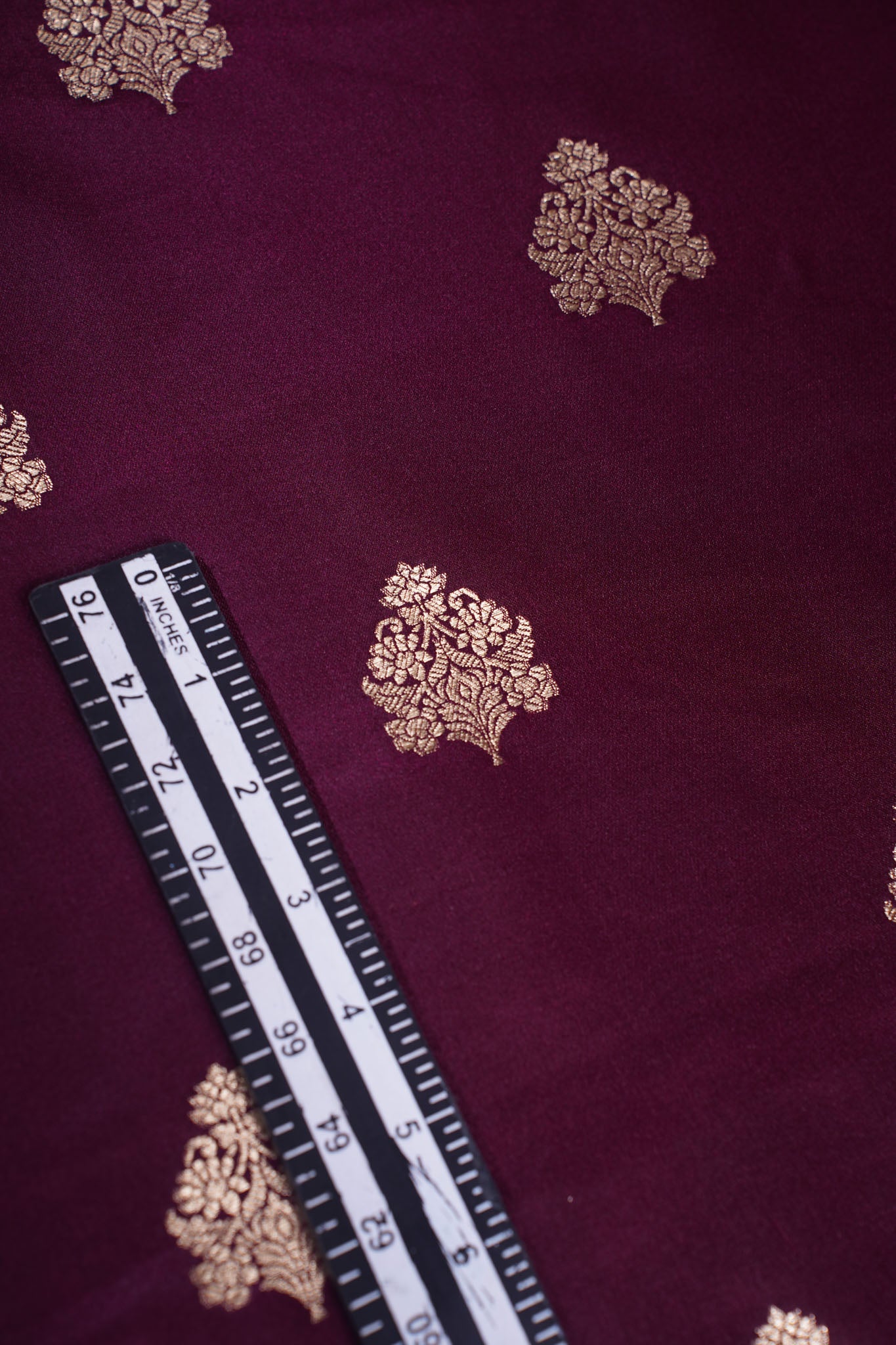 "MCF 12" Banarasi Onion Handwoven Brocade Buta Fabric