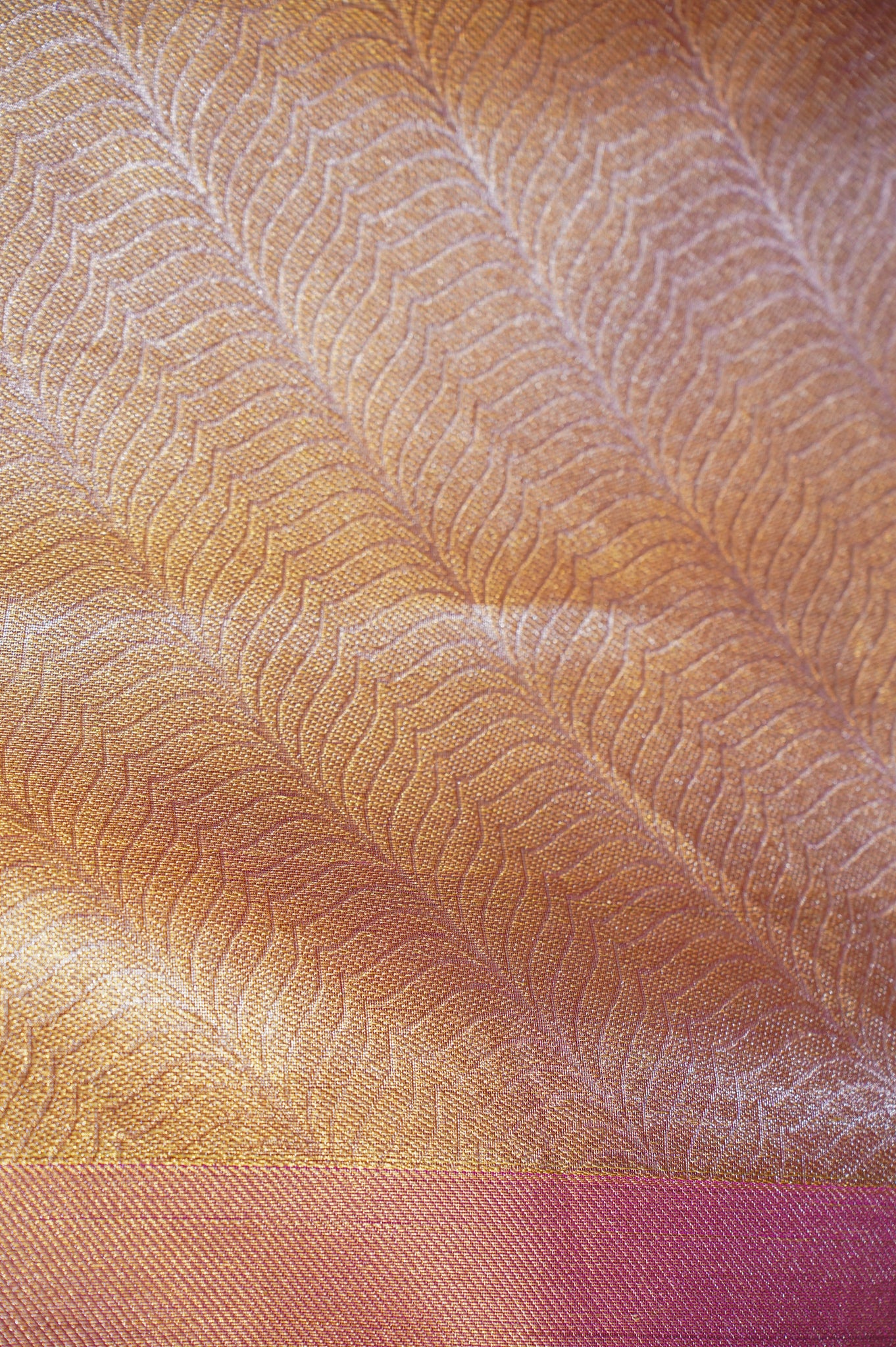 UTSAV BANARAS 269 Light Lotus Pink Tissue Silk Saree with Floral Zari Jaal & Broad Gold Border