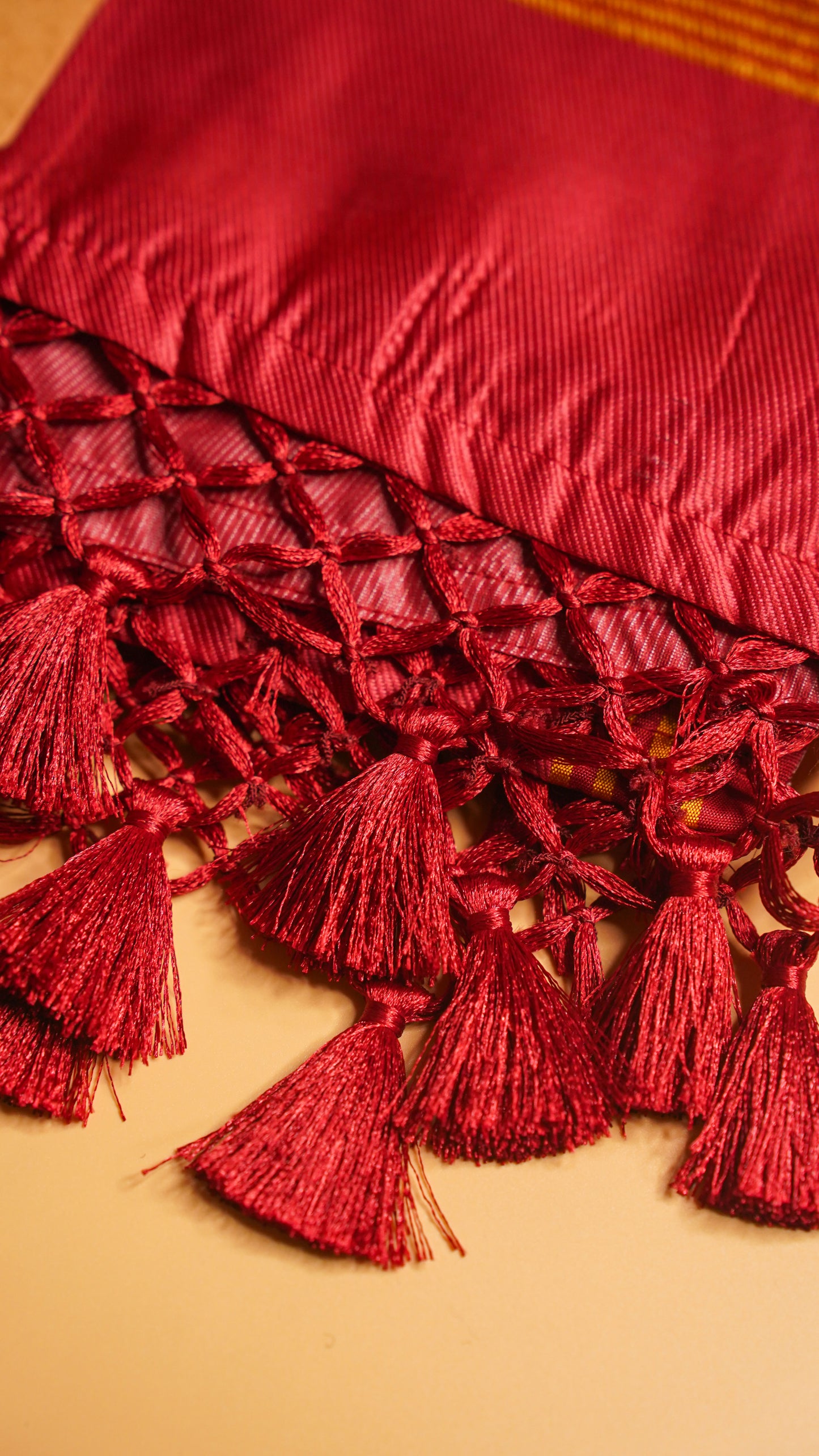 "UTSAV BANARAS 106" Banaras Glossy Maroon Patola Silk Saree