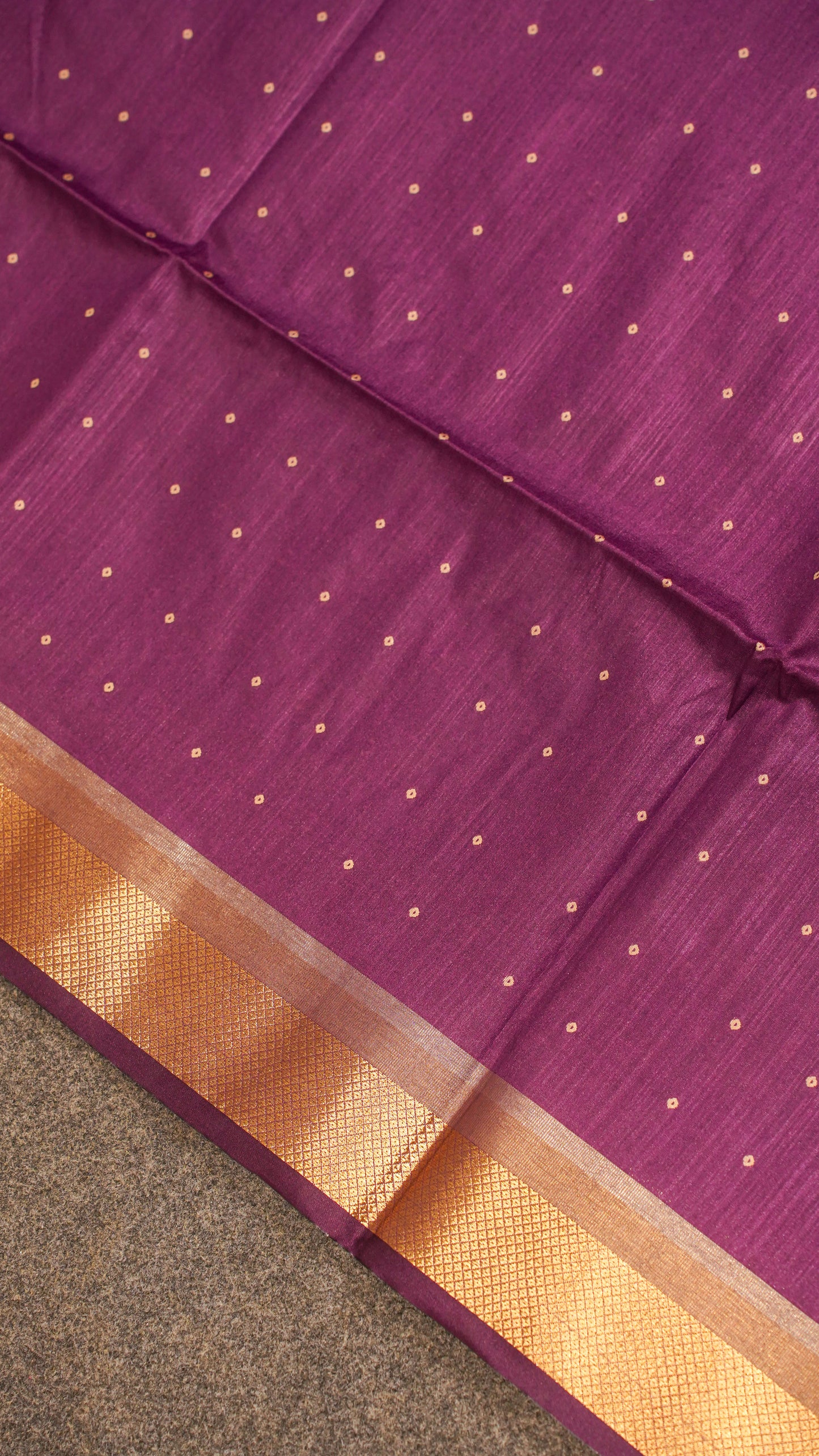 "UTSAV BANARAS 120" Banarasi Purple Raw Chanderi Buti Silk Saree