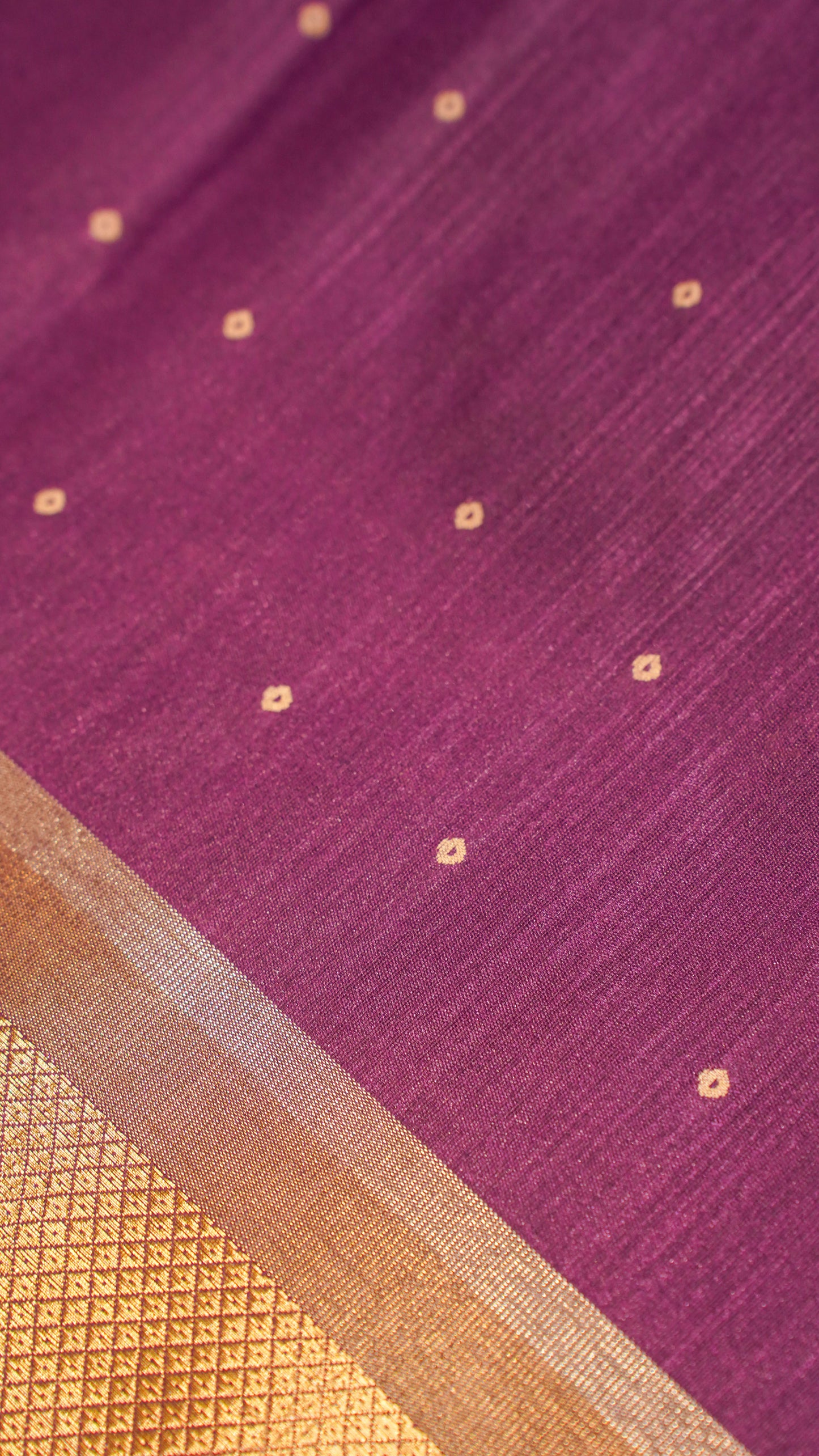 "UTSAV BANARAS 120" Banarasi Purple Raw Chanderi Buti Silk Saree